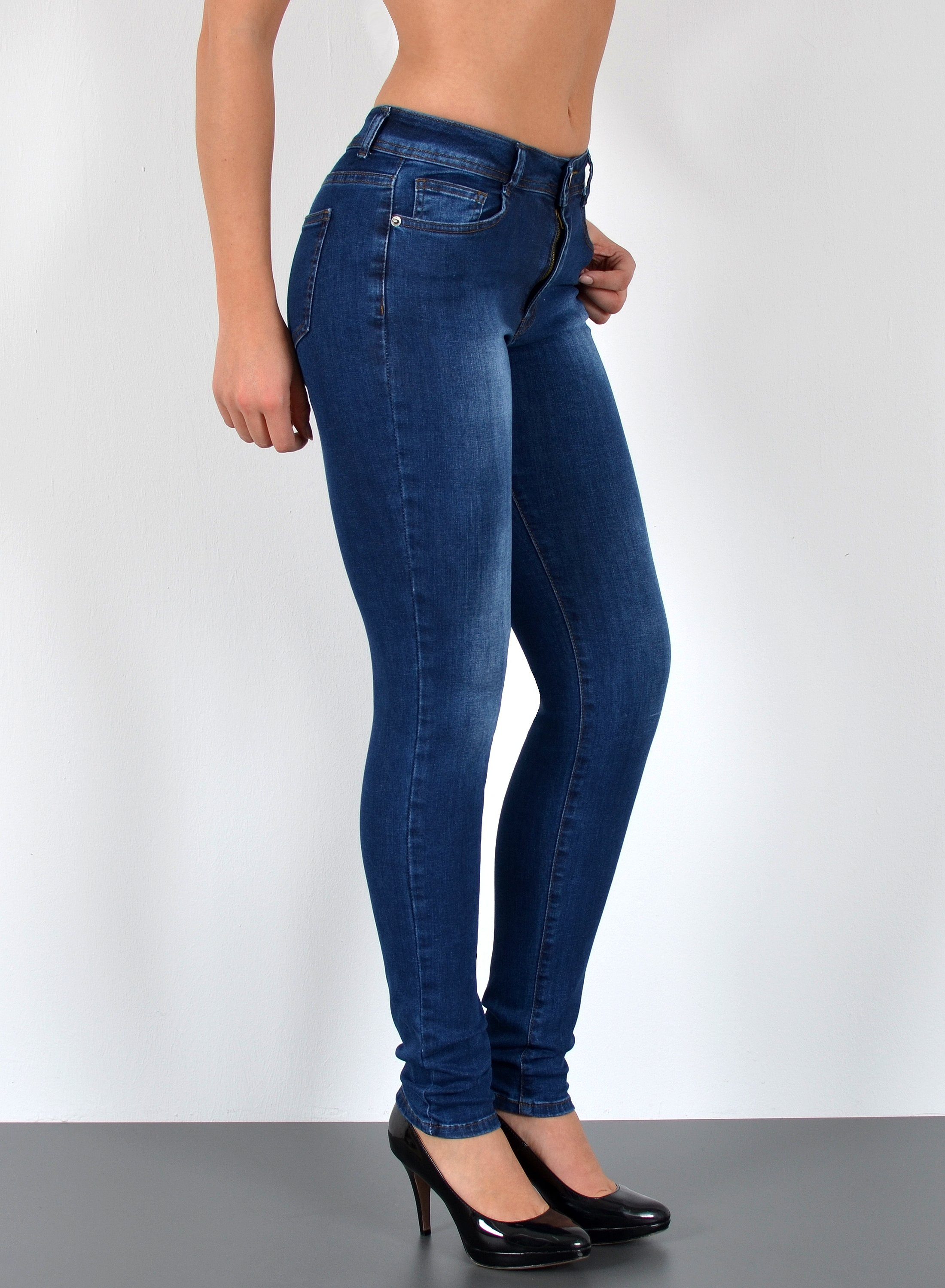 ESRA Skinny-fit-Jeans S800 Damen Jeanshose Skinny Leg High Waist Jeans Stre günstig online kaufen