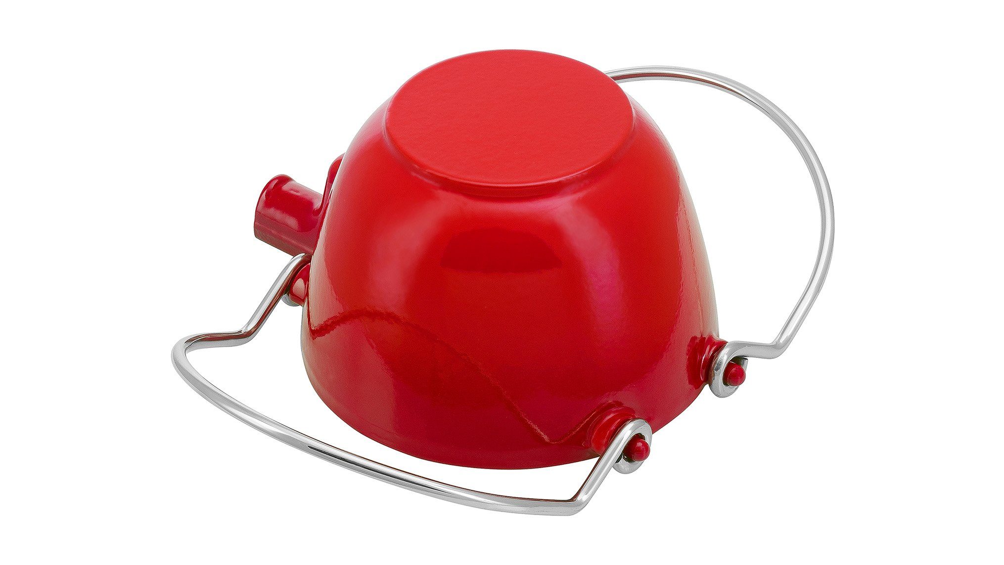 Staub Teekanne STAUB Teekanne,Kanne 16 cm rund Kirsch-Rot Gusseisen Induktion, 1,15 l, (1-St)