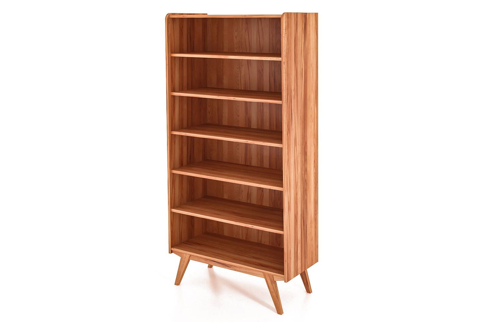 byoak Bücherregal RETRO aus Massivholz, Naturgeölt