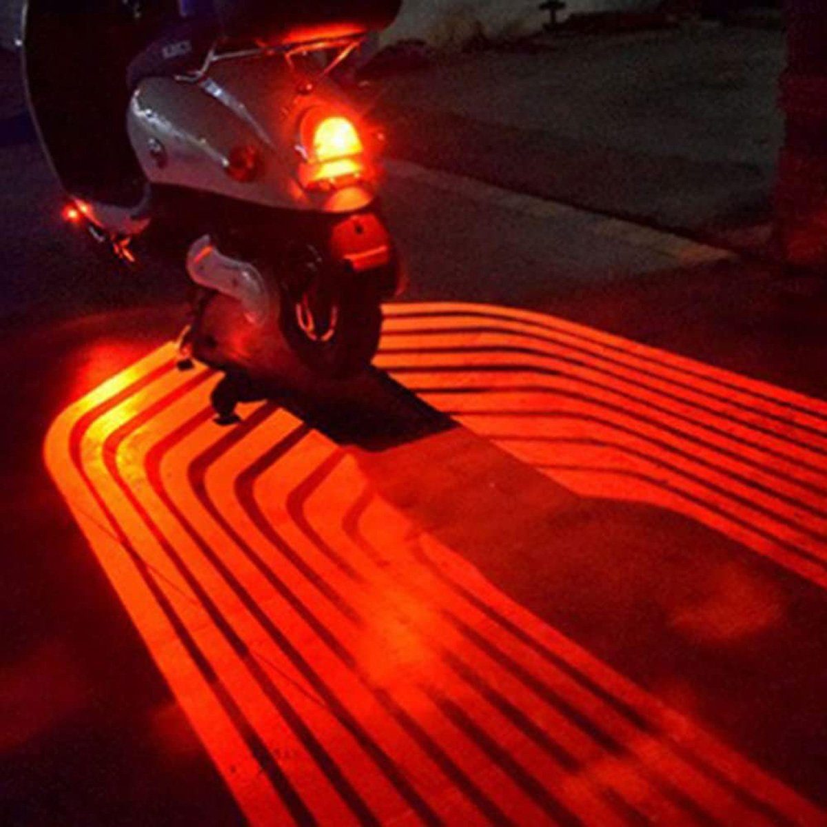 götäzer LED-Lichtsystem Motorrad Willkommenslicht, Dekorationszubehör Rot modifiziertes -LED -Licht Engelsflügelprojektion