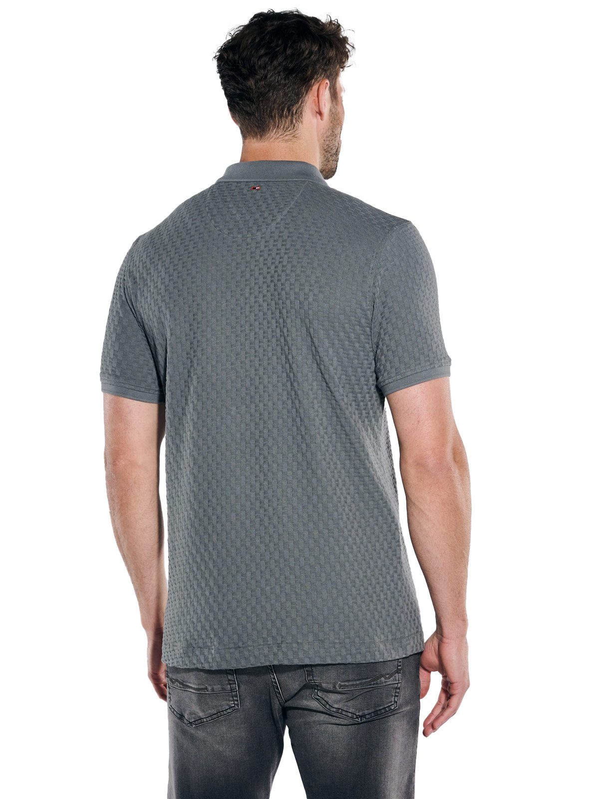 emilio adani Poloshirt Herren Polo-Shirt uni, Petrolblau