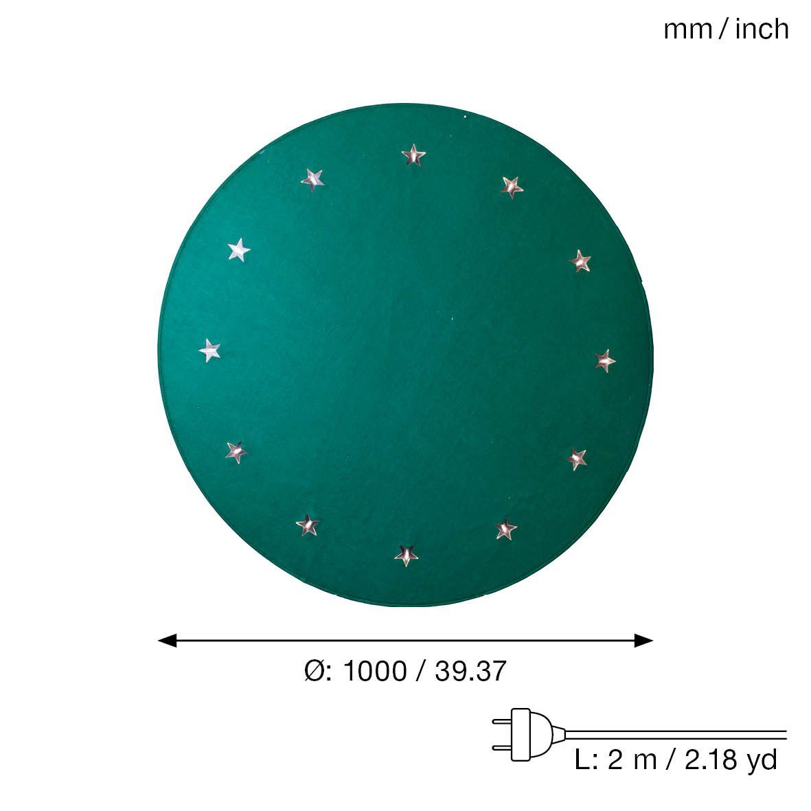STAR TRADING Weihnachtsbaumdecke Granne