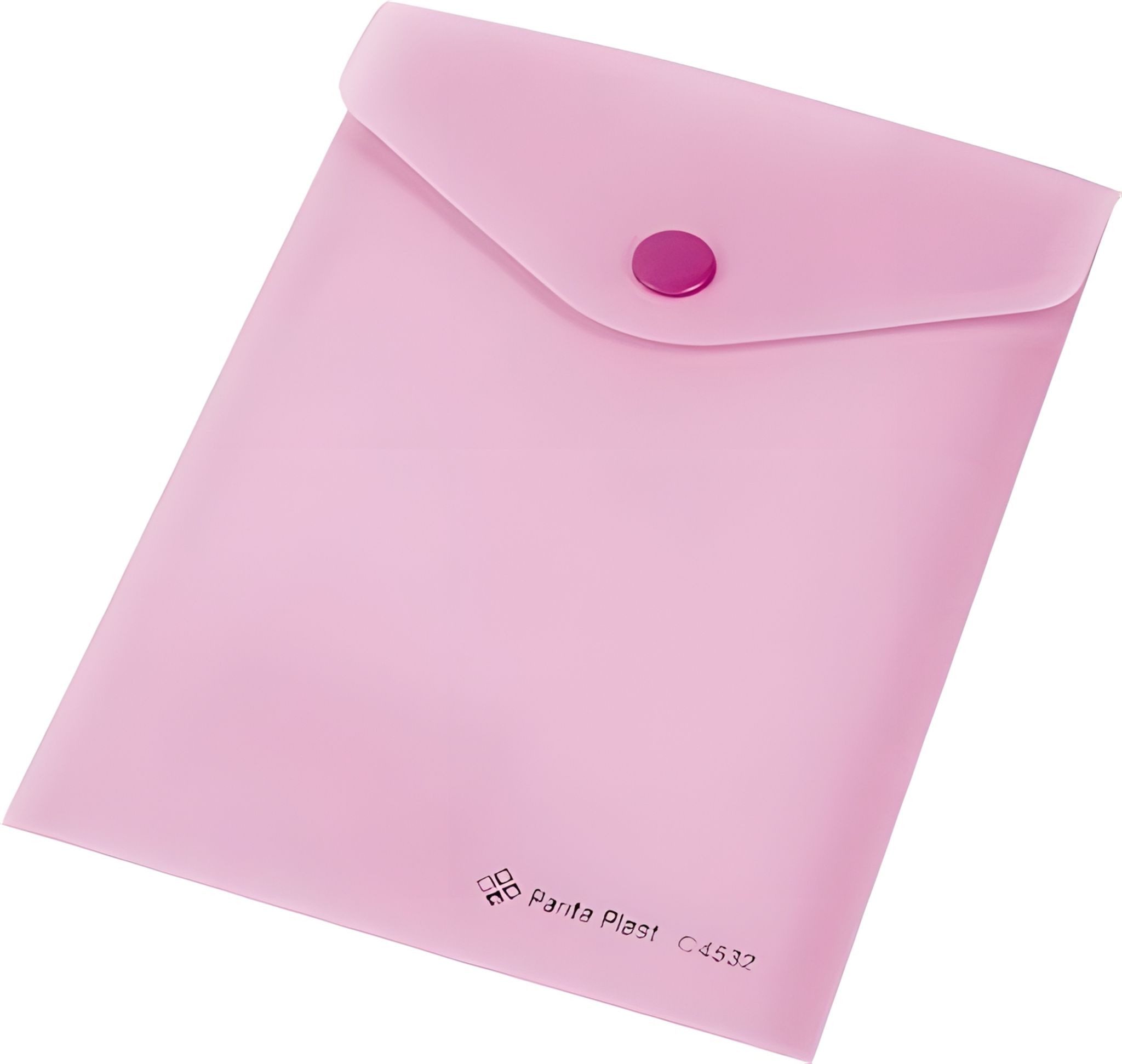 Panta Plast Dokumententasche Dokumentenhülle A6 mit Druckknopf pastellrosa