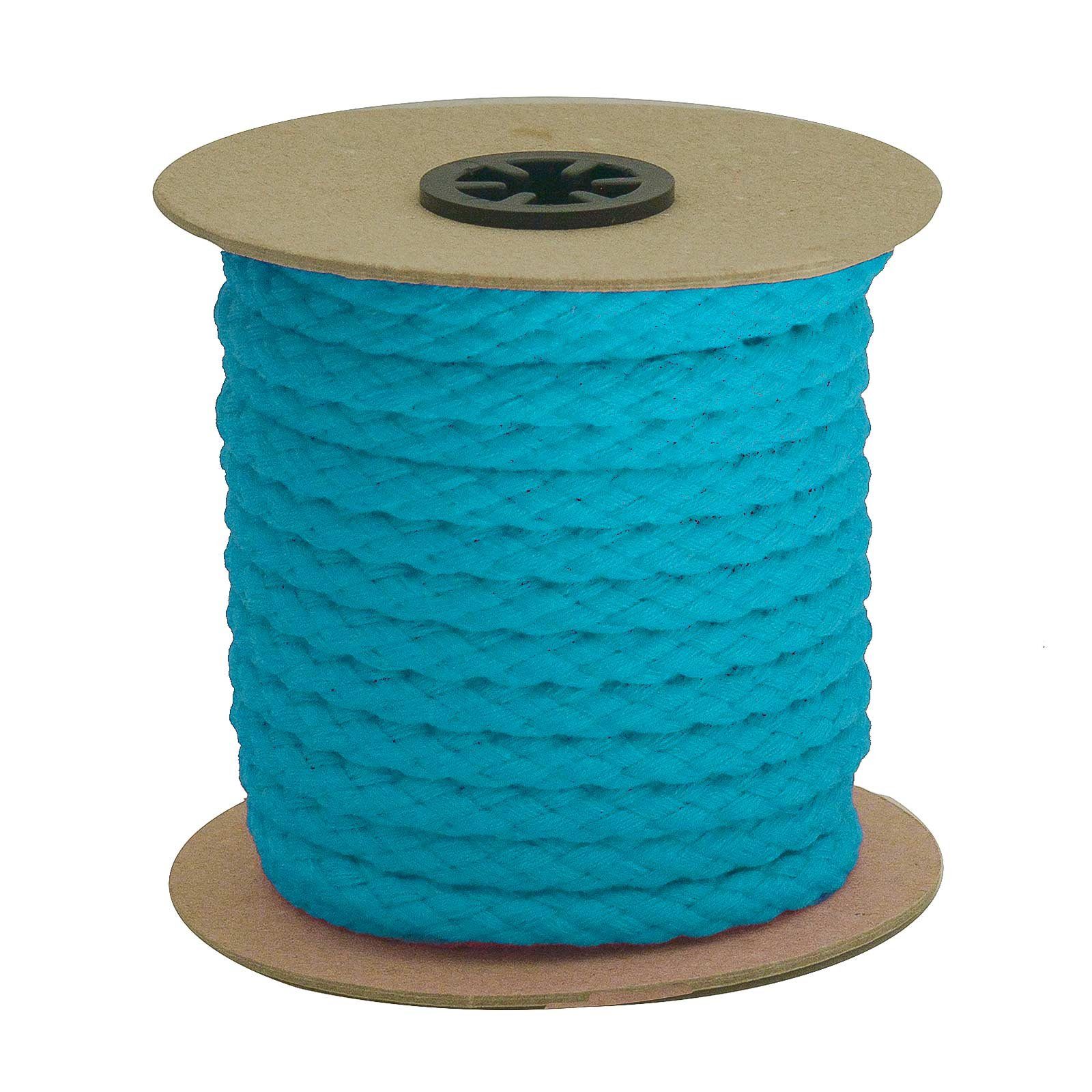 maDDma 10m Kordel 9mm geflochten Seil, aquablau