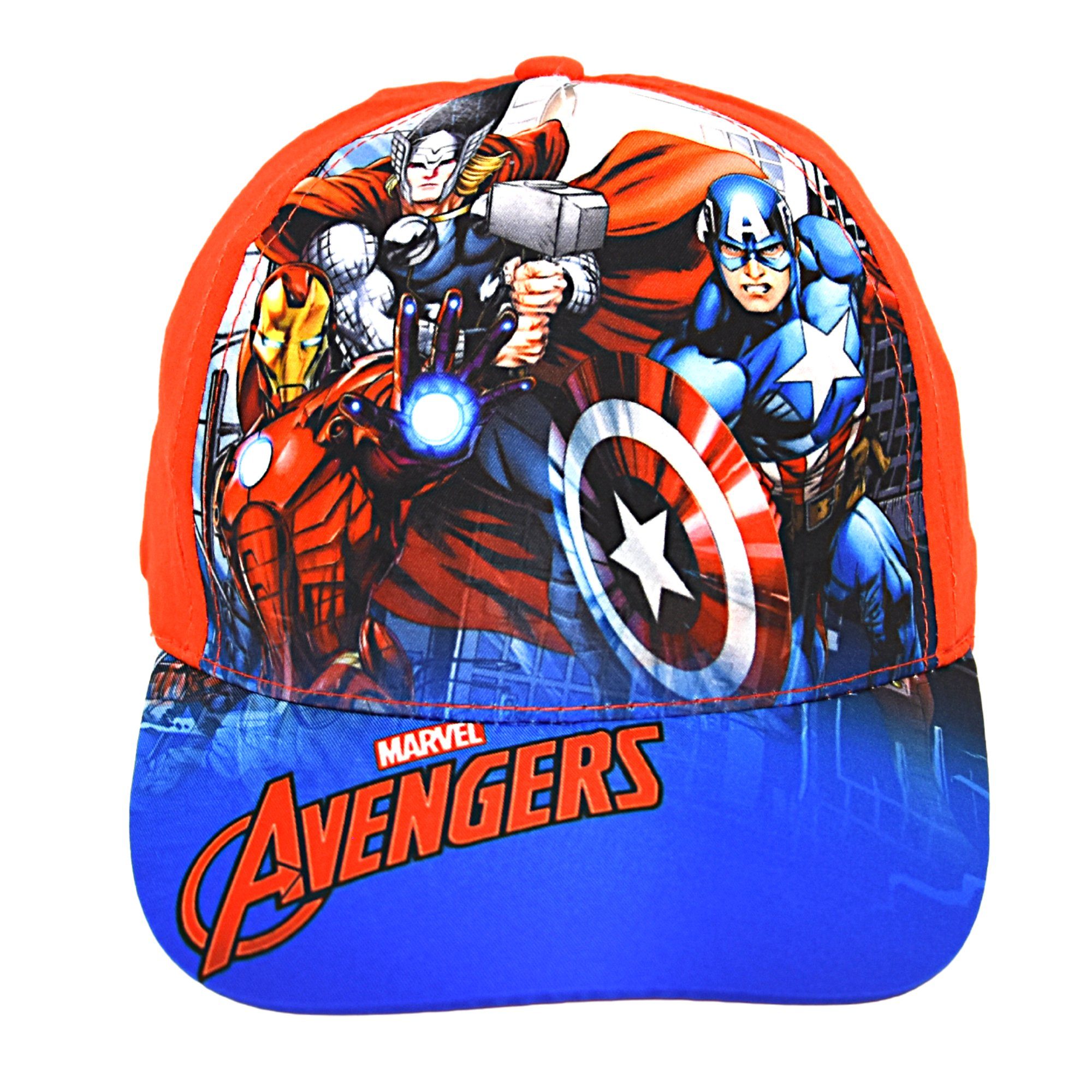 The AVENGERS Baseball Cap mit Iron-Man, Captain America & Thor Basecap Größe 52-54 cm