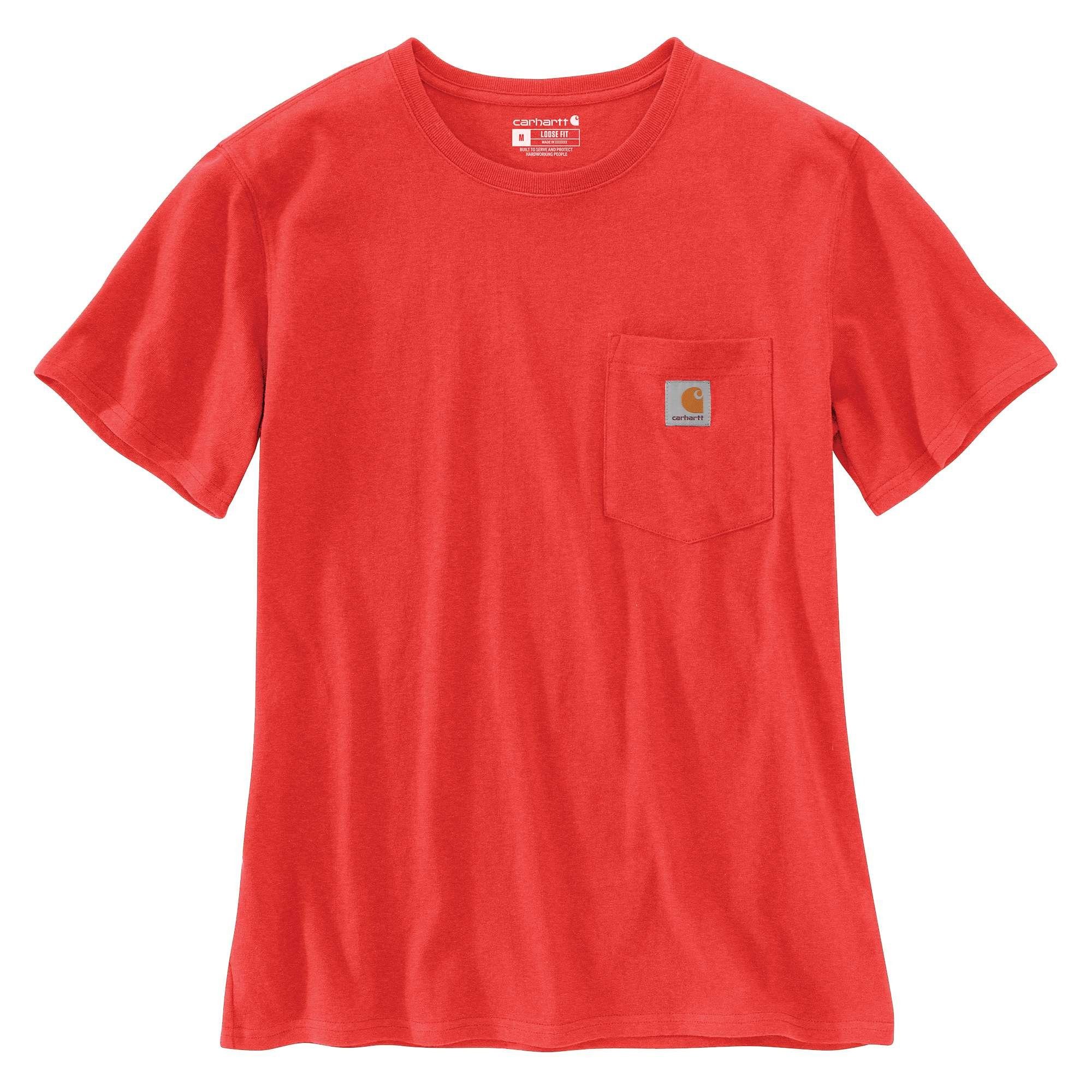 Carhartt T-Shirt Carhartt Damen T-Shirt Loose Fit Heavyweight Short-Sleeve Pocket Adult currant heather | T-Shirts