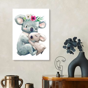 Posterlounge Acrylglasbild Eve Farb, Koala-Mama, Mädchenzimmer Illustration
