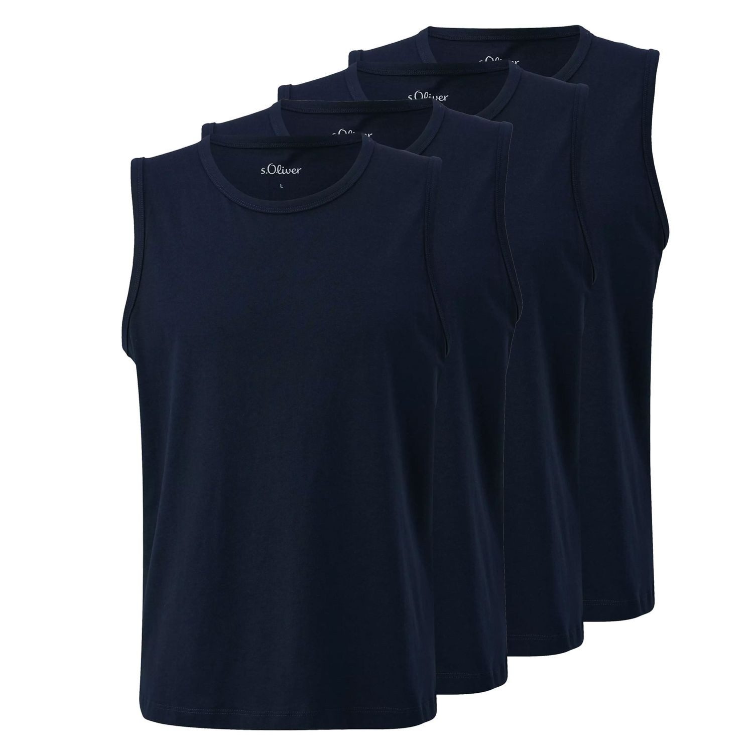 s.Oliver T-Shirt Regular fit Rundhals, ärmellos, 4er Pack günstig online kaufen