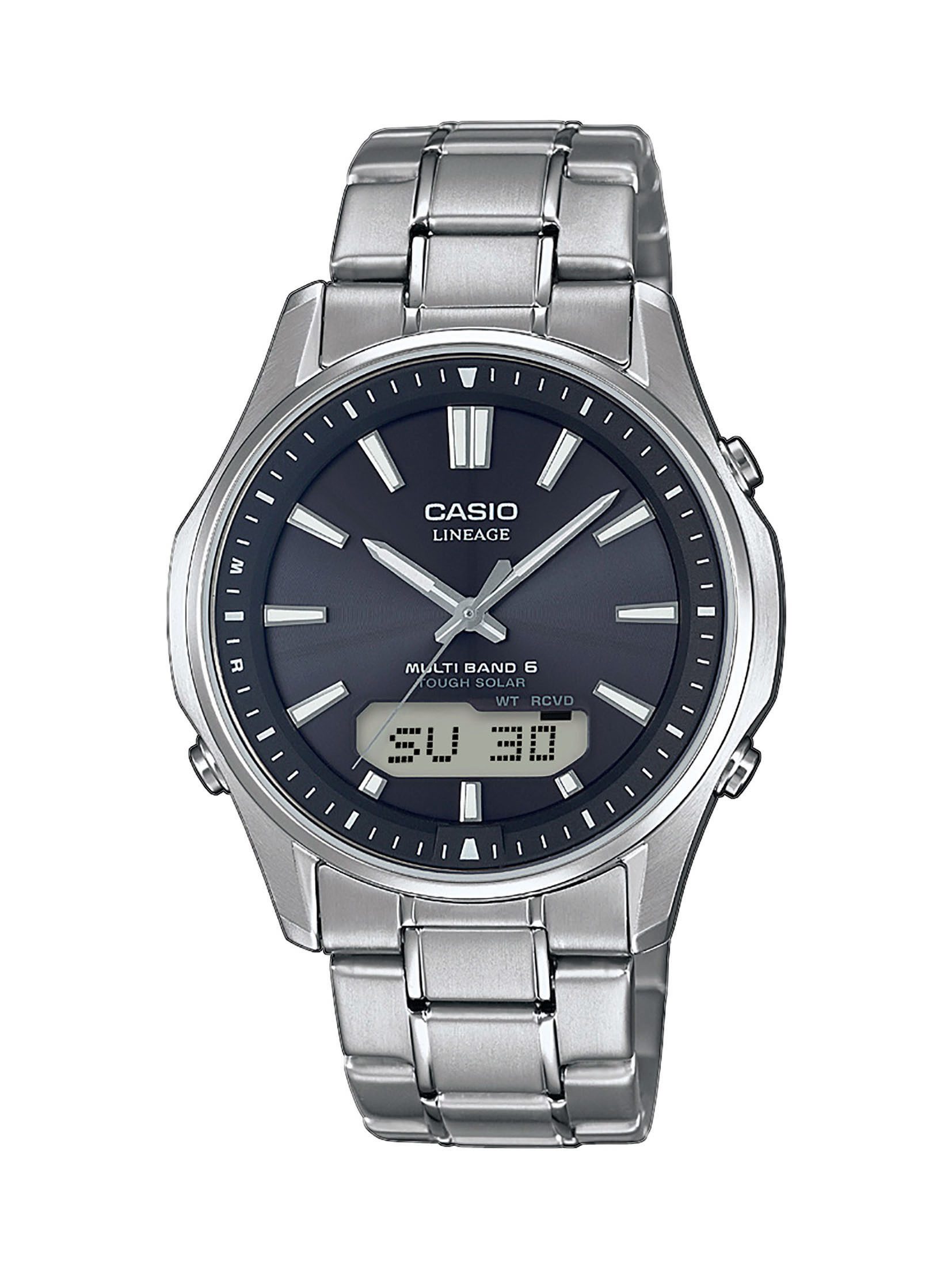 CASIO Funkuhr Casio Herren Uhr mit Solar und Funk und Titanarmband LCW-M100 günstig online kaufen