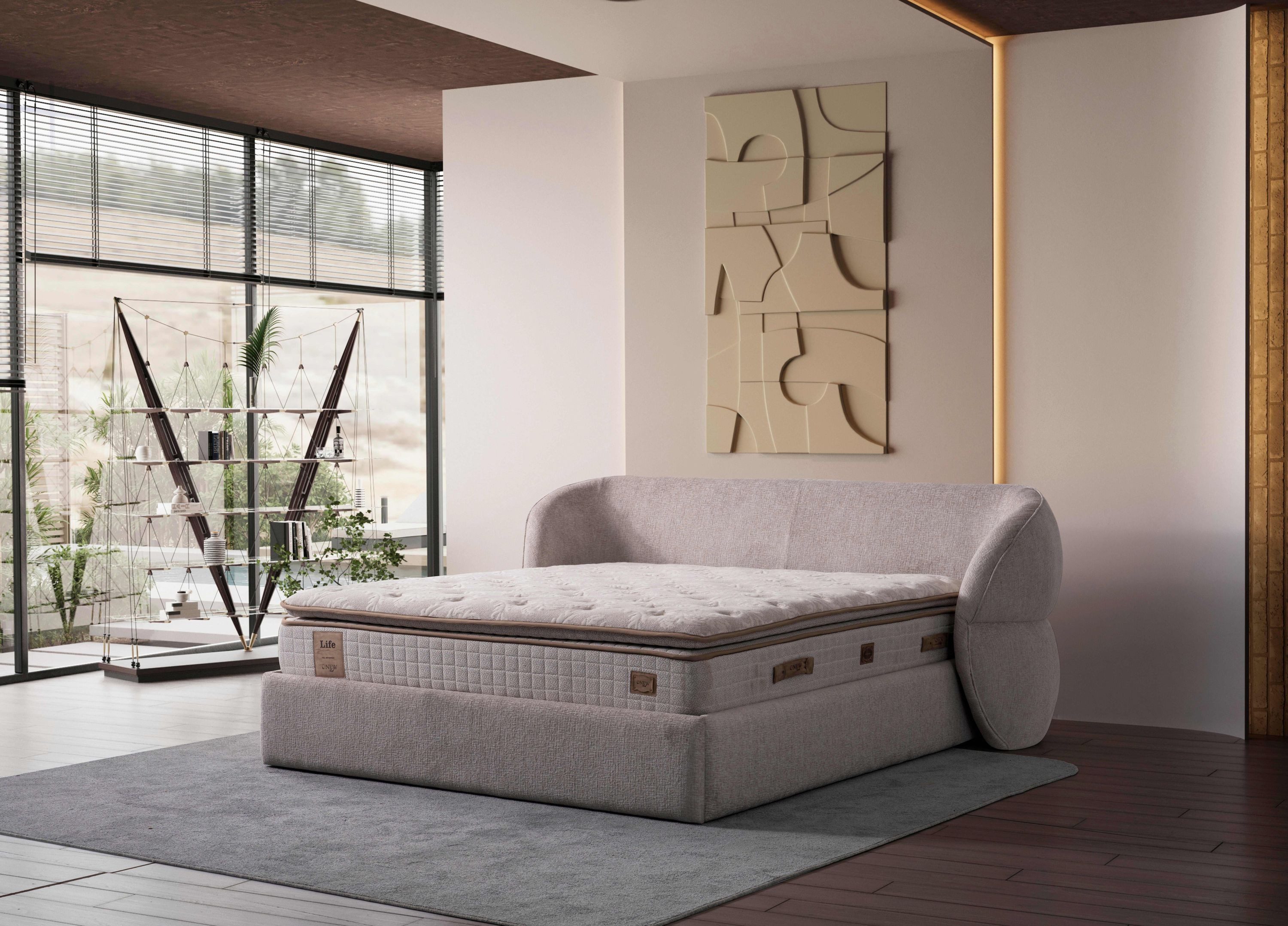 Özberk Boxspringbett Alin (160 x 200 cm, 4-St., 4-Teilig), Kompakter Luxus günstig online kaufen