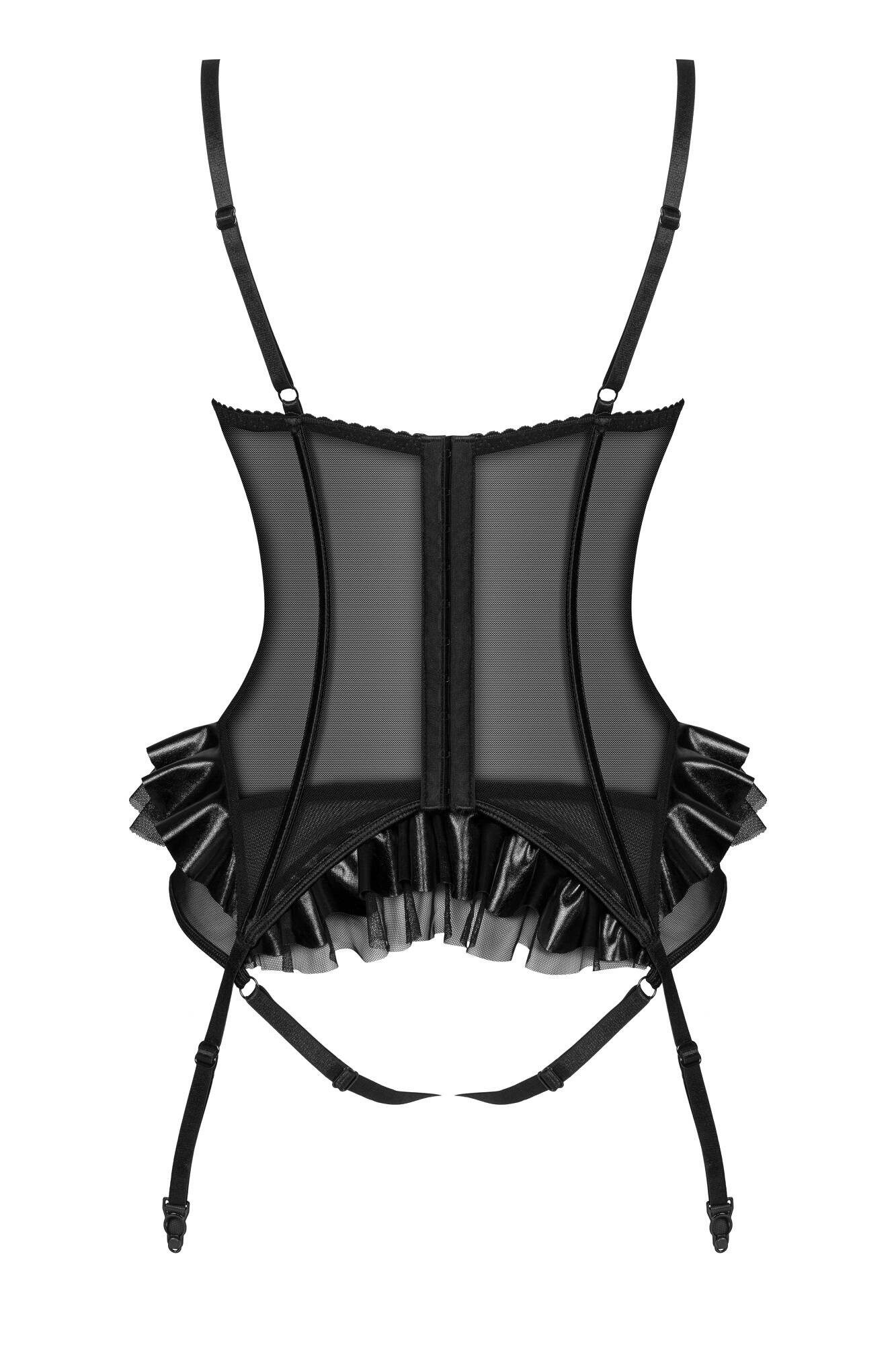 Beauty Night Fashion Corsage Corsage Rafaella schwarz + Ouvert-Slip pofrei (Set)