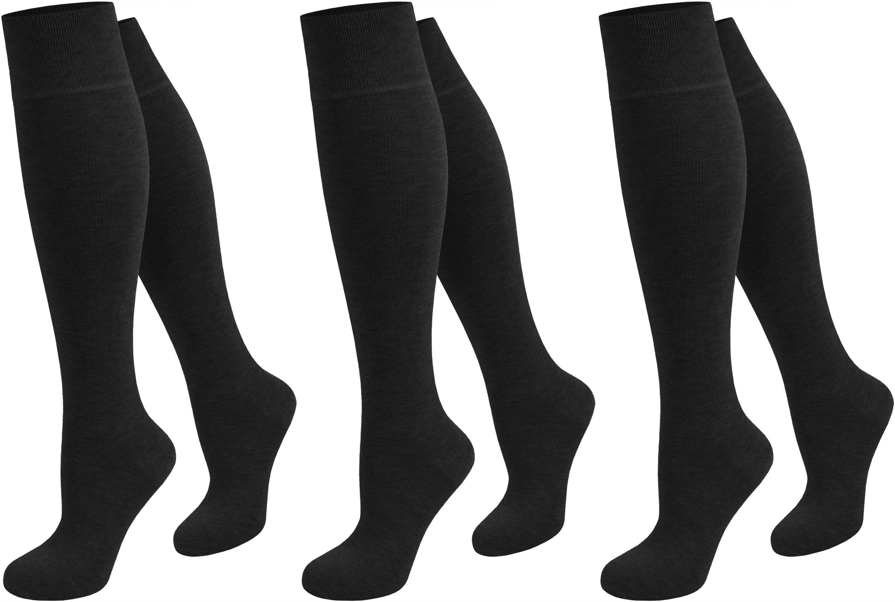 normani Kniestrümpfe 3 Paar Business-Kniestrümpfe aus Baumwolle (3-Paar, 3 günstig online kaufen