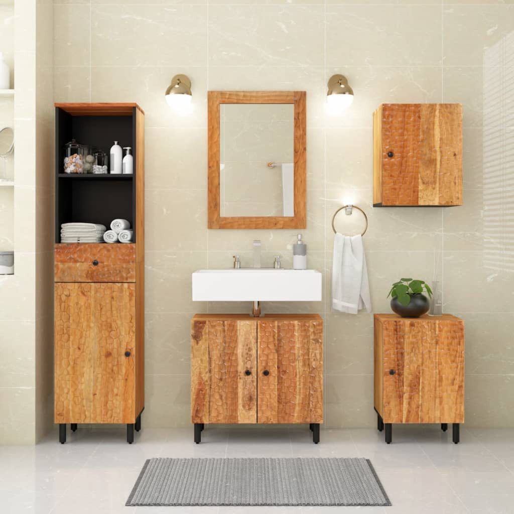 vidaXL Waschbeckenunterschrank Badschrank 38x33x160 cm Massivholz günstig online kaufen