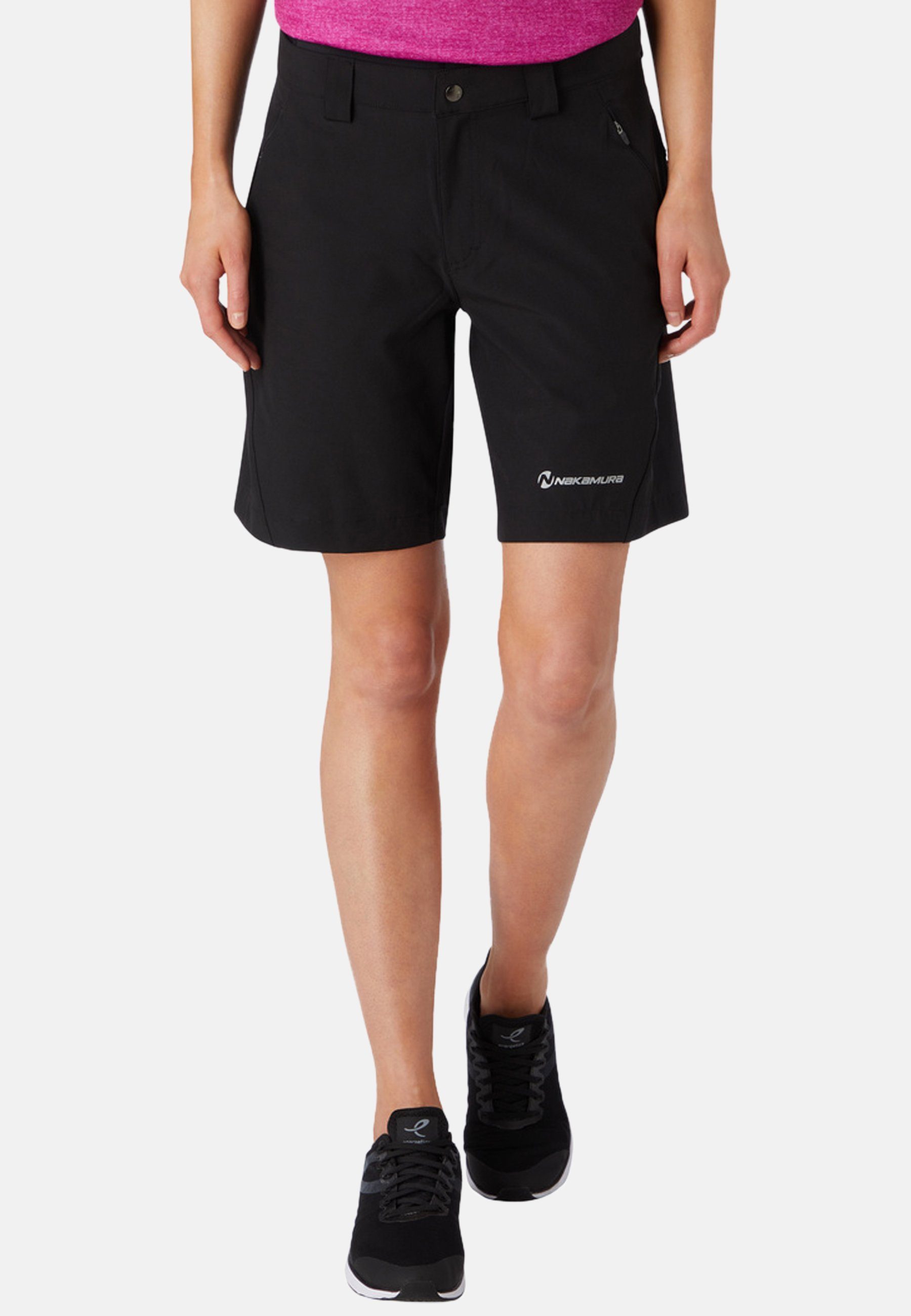 Ii NAKAMURA (1-tlg) Itania schwarz Laufshorts