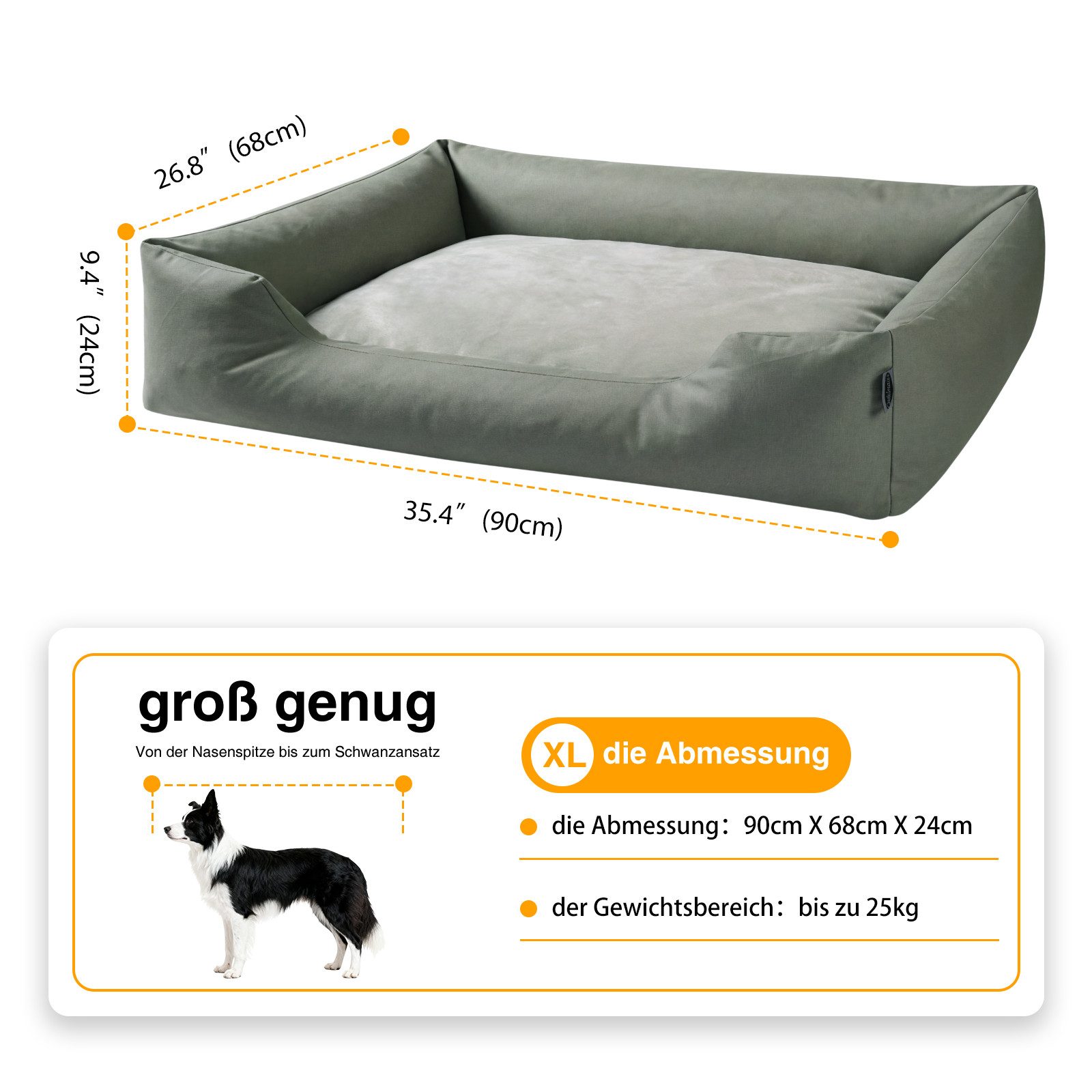 Zedelmaier Hundebett für Hunde & Katze, Hunde Hundesofa Hundekissen Hundematratze, Kratzfestes, Wasserdicht, Ergonomisch, Bequem, Waschbar – Bild 2 von 5