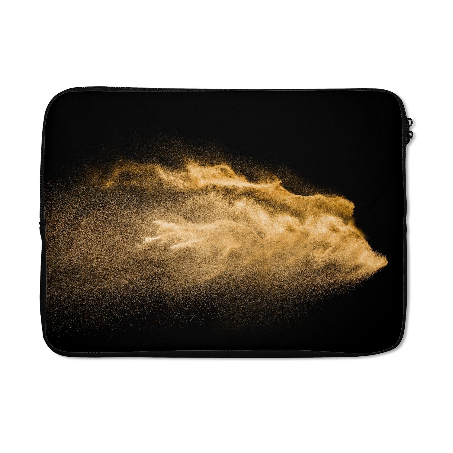 Laptop-Hülle Sand - Gold - Schwarz - Luxus - Kunst
