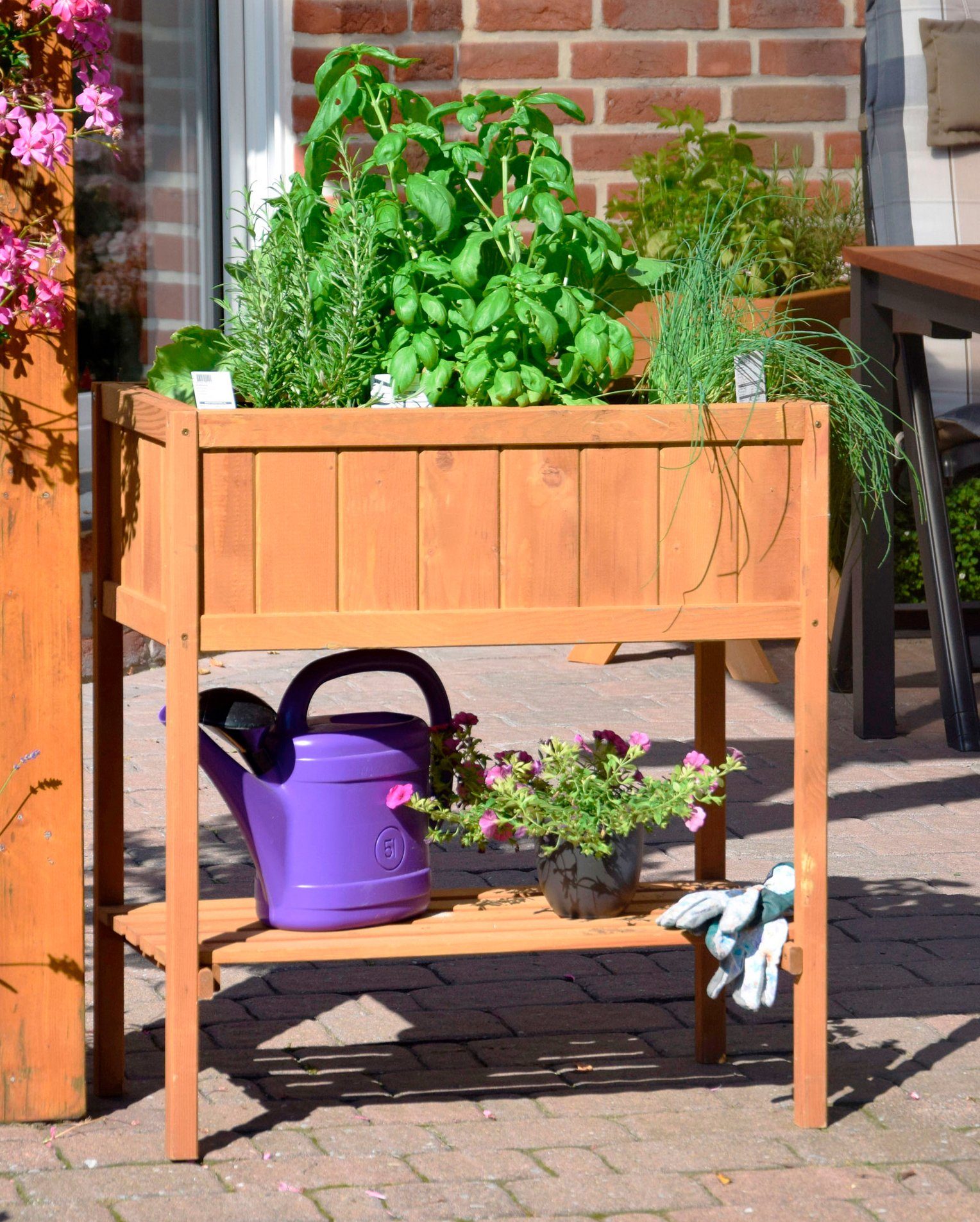 dobar Hochbeet, BxTxH: 76x40x80 cm, mit Ablagefläche