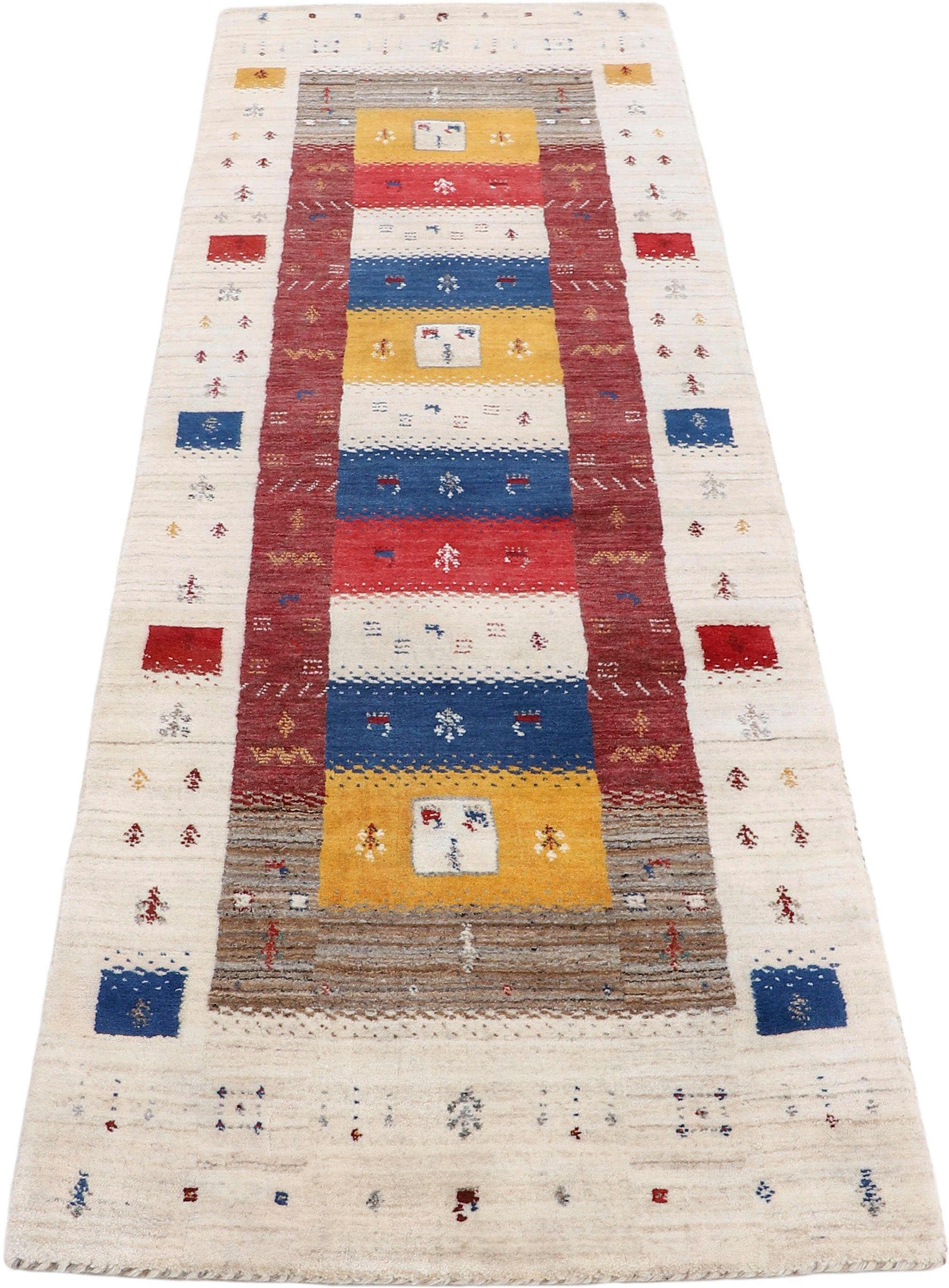 carpetfine Läufer Gabbeh Soni, rechteckig, Höhe: 15 mm, reine Wolle, sehr weicher Flor, Wohnzimmer