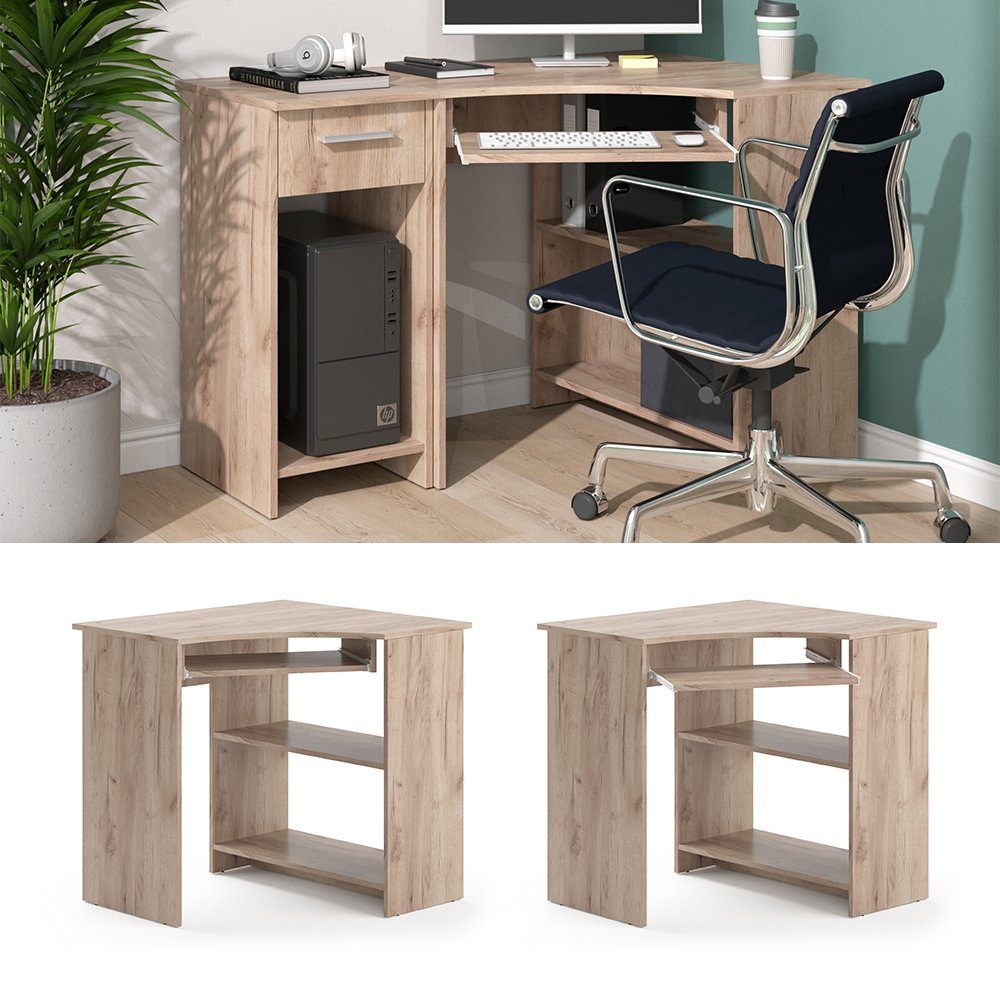 Vicco Eckschreibtisch Odin, Sonoma, 83 x günstig online kaufen