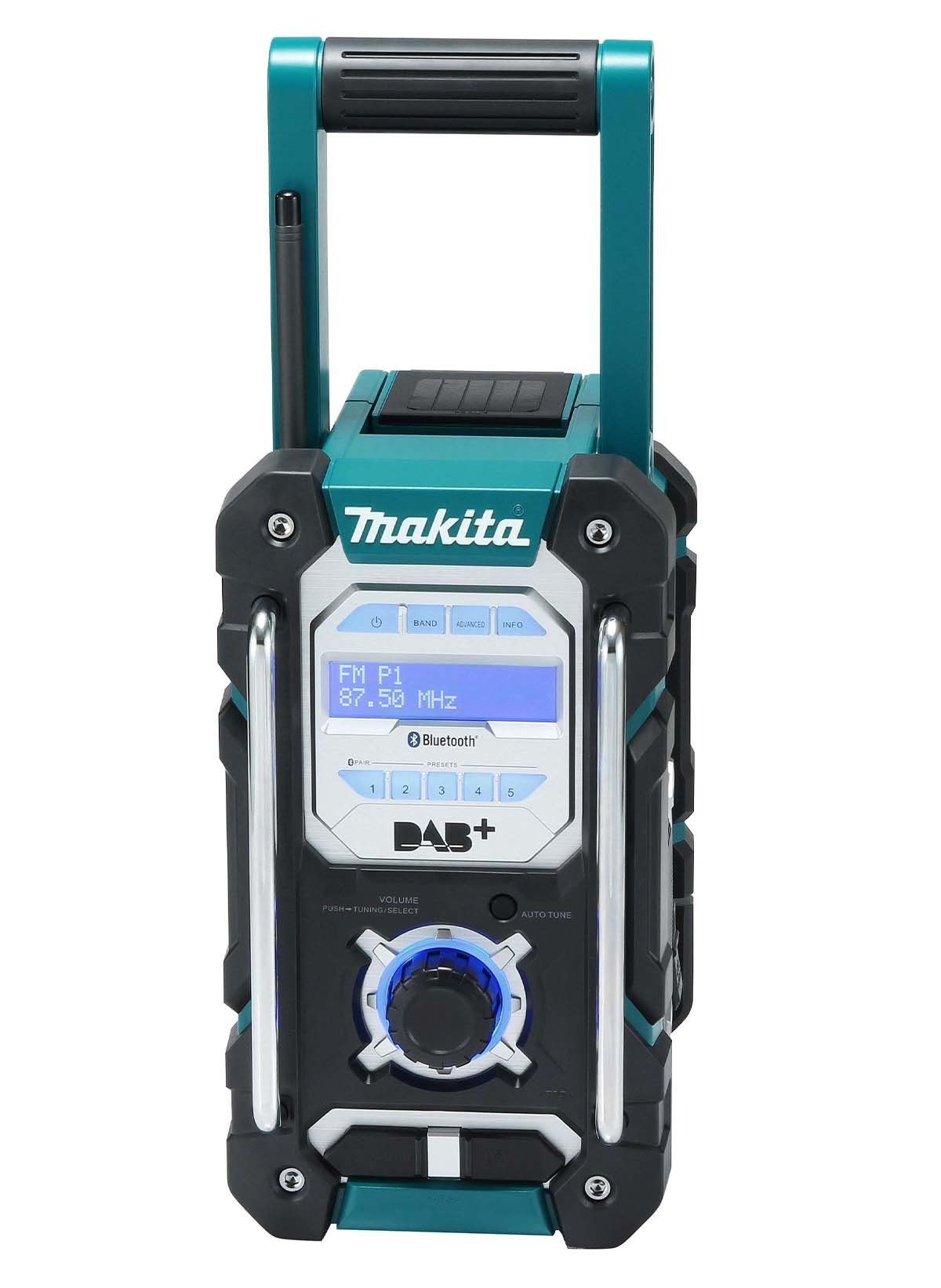 Makita DMR 112 Baustellenradio (Digitalradio (DAB), FM-Tuner, Bluetooth,  DAB+ Radio, Gehäuse in robuster Baustellenausführung, Mit Spritzschutz bis  Schutzklasse IP64, Für den Empfang von DAB, DAB+ und FM geeignet)