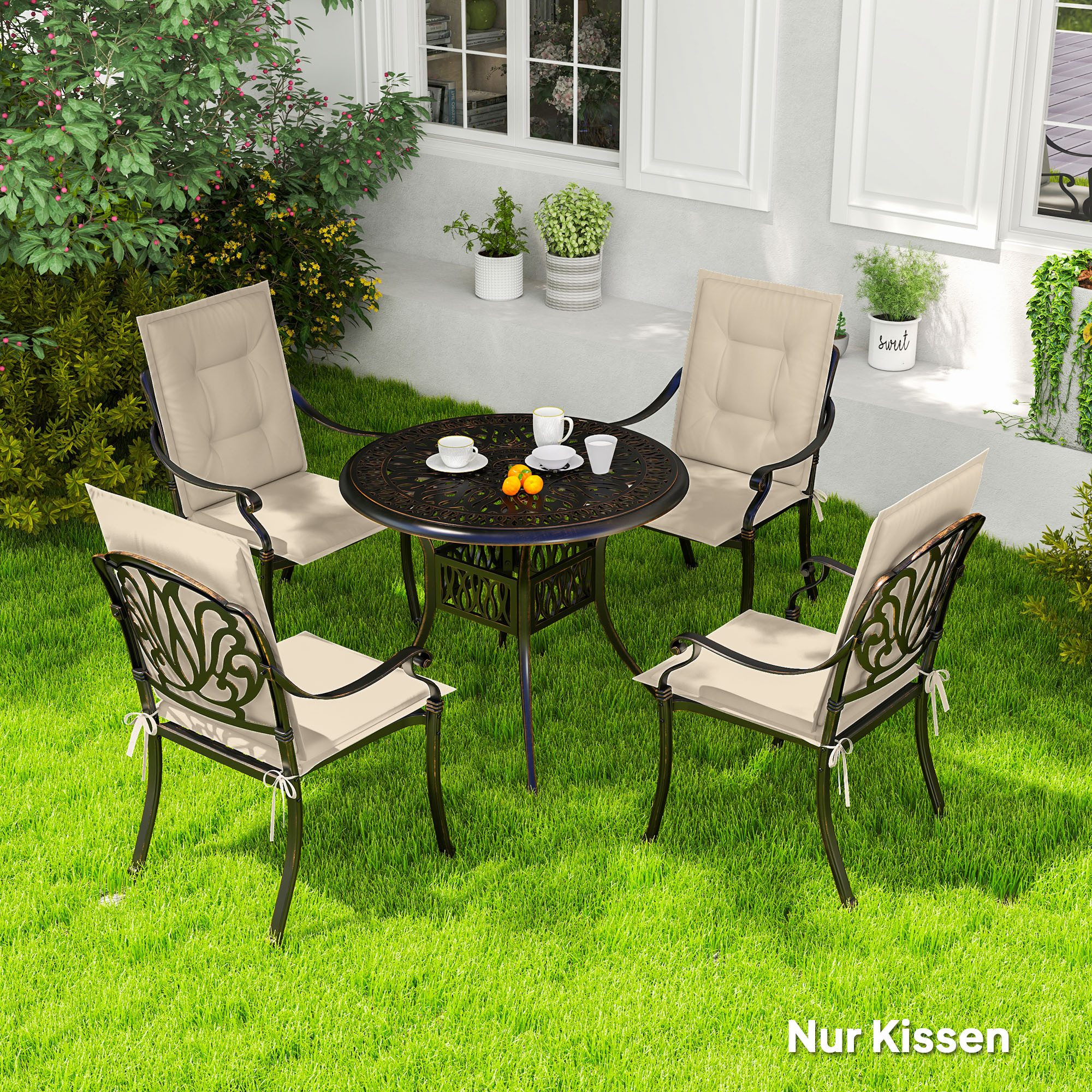 Outsunny Sitzkissen 4er Set, 108 x günstig online kaufen