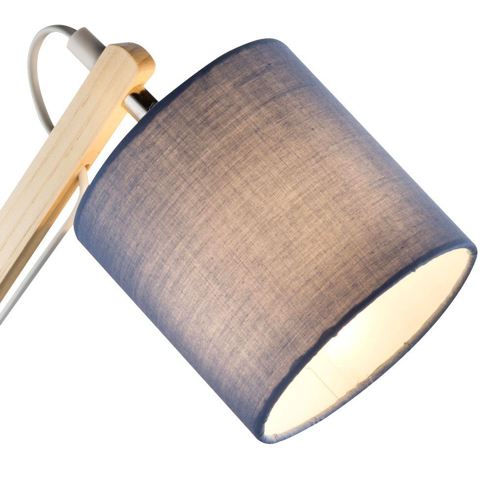 Holz LED Beistell Beleuchtung Schreibtischlampe, Wohn Tisch Leuchtmittel inklusive, Lese Zimmer Gelenk Leuchte Lampe etc-shop nicht