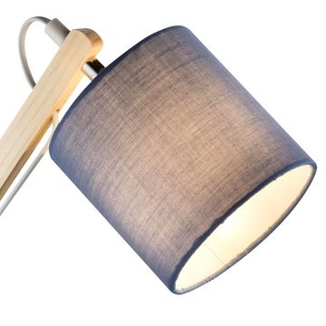 etc-shop LED Schreibtischlampe, Leuchtmittel nicht inklusive, Tisch Leuchte Holz Gelenk Wohn Zimmer Beleuchtung Lese Beistell Lampe