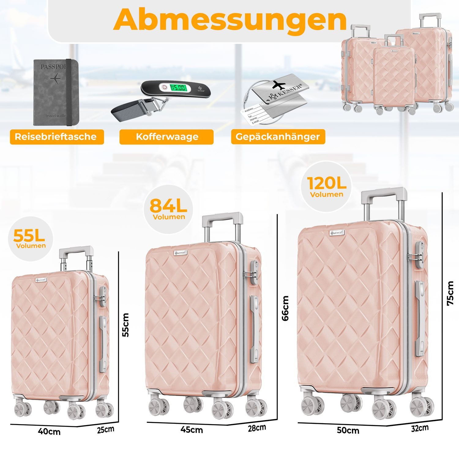 KESSER Kofferset, 43-teilig ABS Hartschalenkoffer mit günstig online kaufen