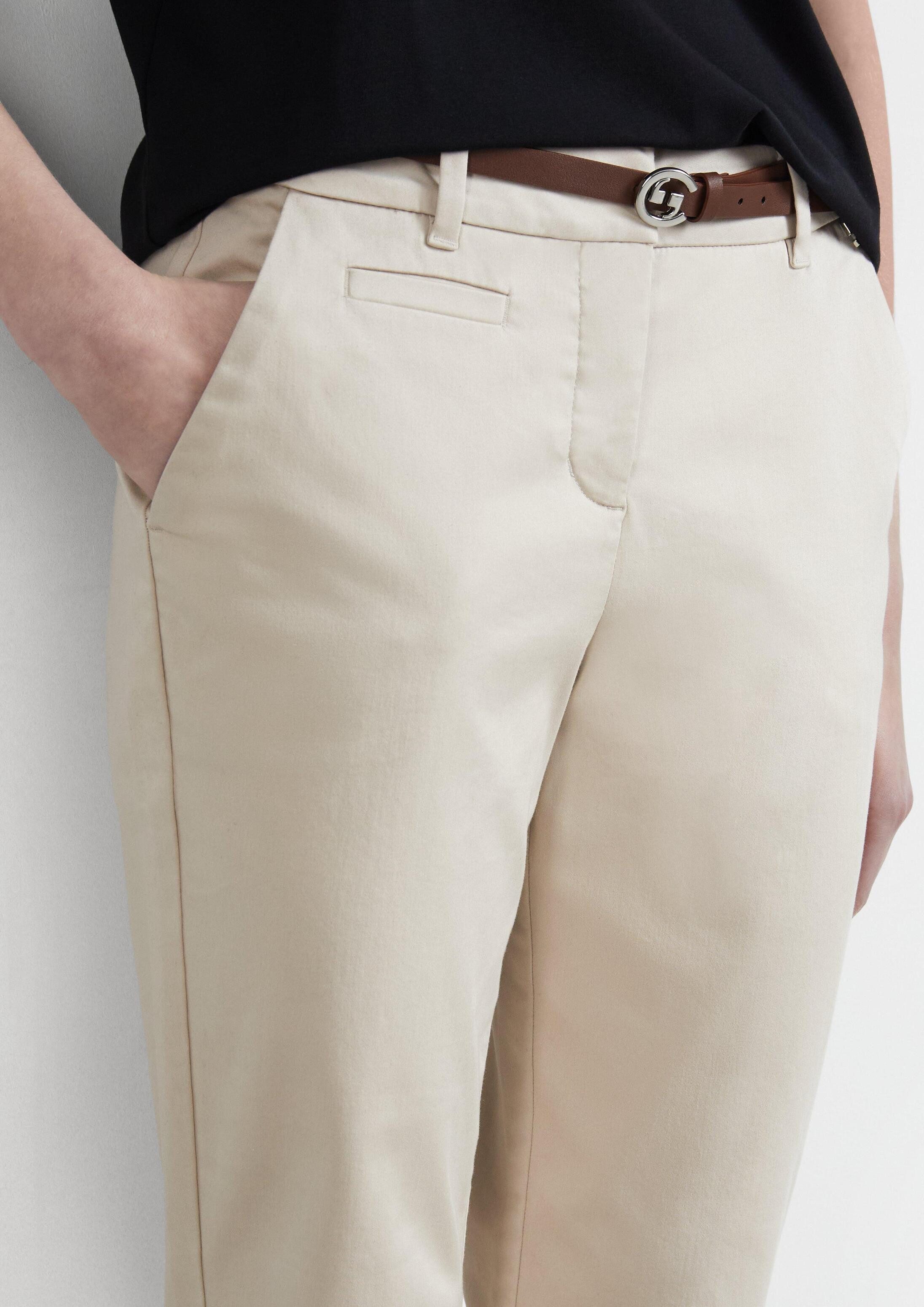 comma Chinos Hose Chinohose mit Gürtel – Bild 4 von 5