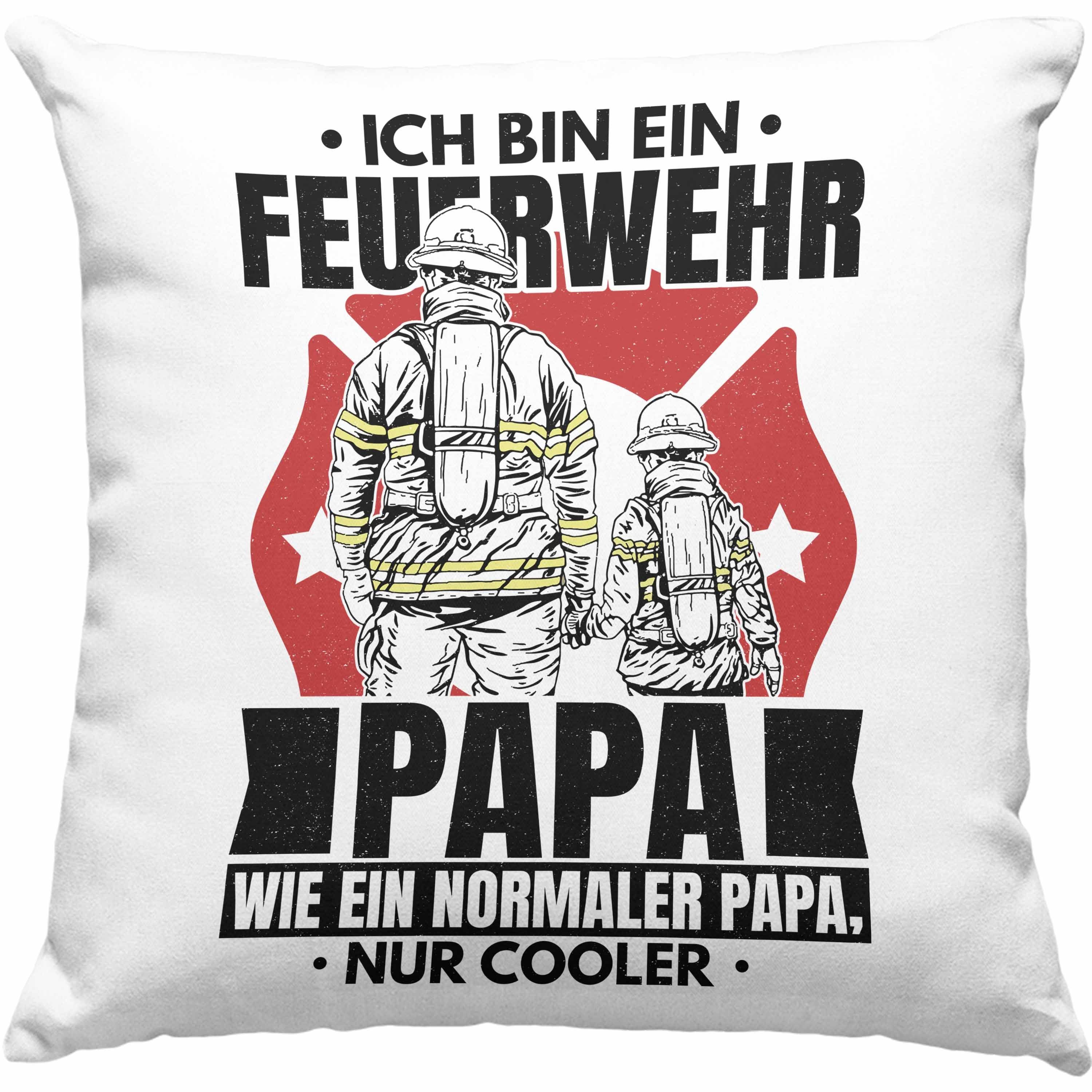 Trendation Dekokissen Trendation Feuerwehr Papa Geschenk Kissen
