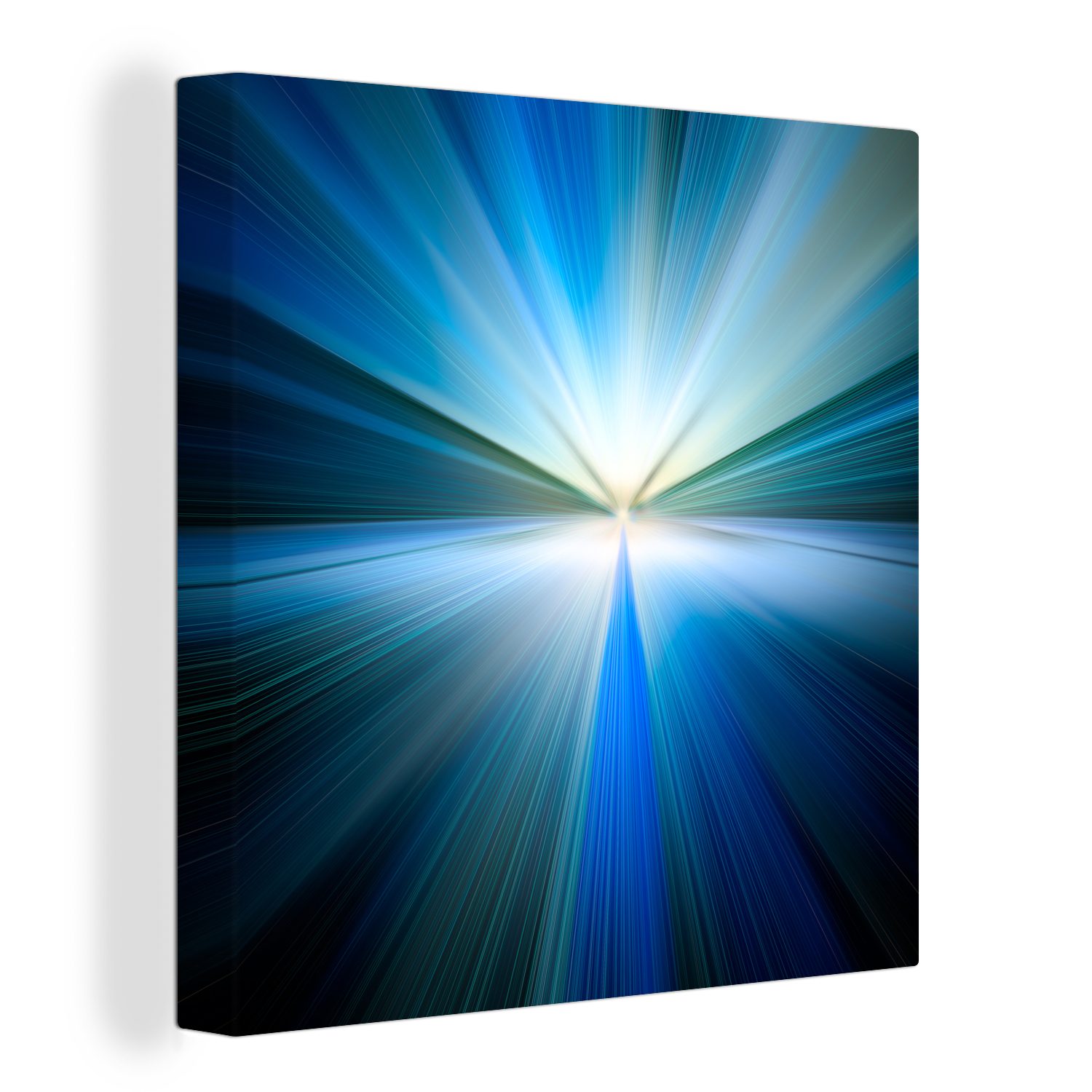 OneMillionCanvasses® Leinwandbild Abstraktes Bild mit blauem Schimmer, (1 St), Leinwand Bilder für Wohnzimmer Schlafzimmer
