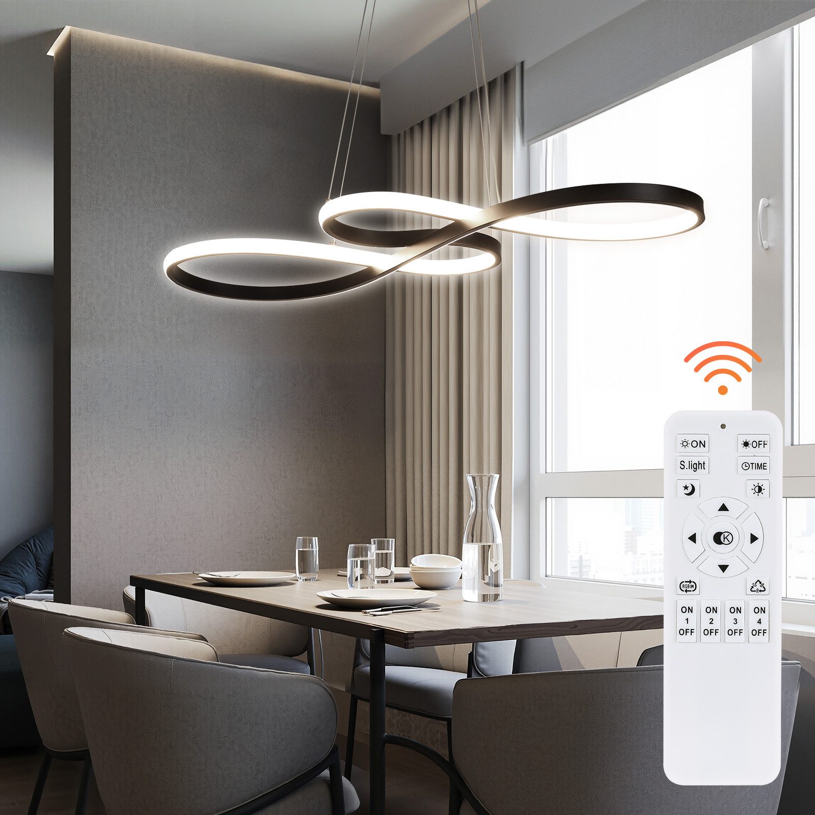 oyajia LED Pendelleuchte Moderne Musiknoten Deckenleuchte, günstig online kaufen
