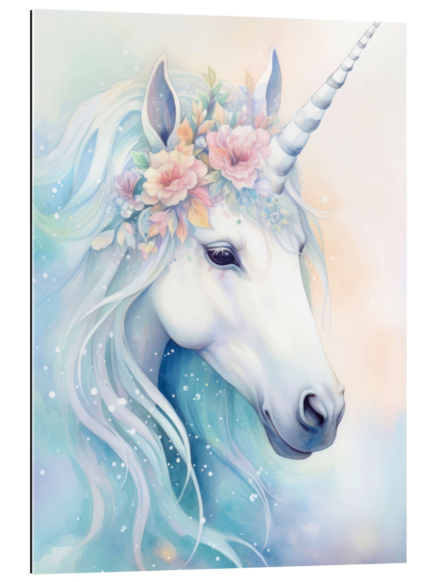 Posterlounge Wandbild Traumhaftes Einhorn, Dolphins DreamDesign, erhältlich als Poster, Leinwandbild, Wandsticker oder Acrylglasbild