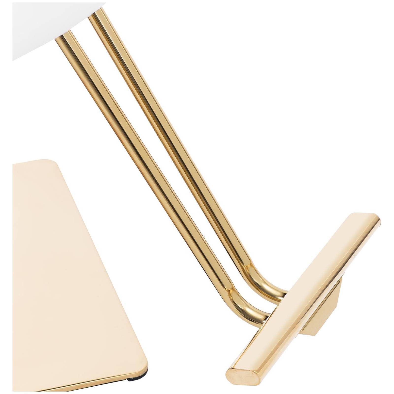 Physa Armlehnstuhl Friseurstuhl mit Fußstütze Barber-Stuhl 200 kg Penryn White & Gold, Golden, Weiß