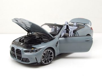 Minichamps Modellauto BMW M4 Cabrio 2020 grau metallic Modellauto 1:18 Minichamps, Maßstab 1:18