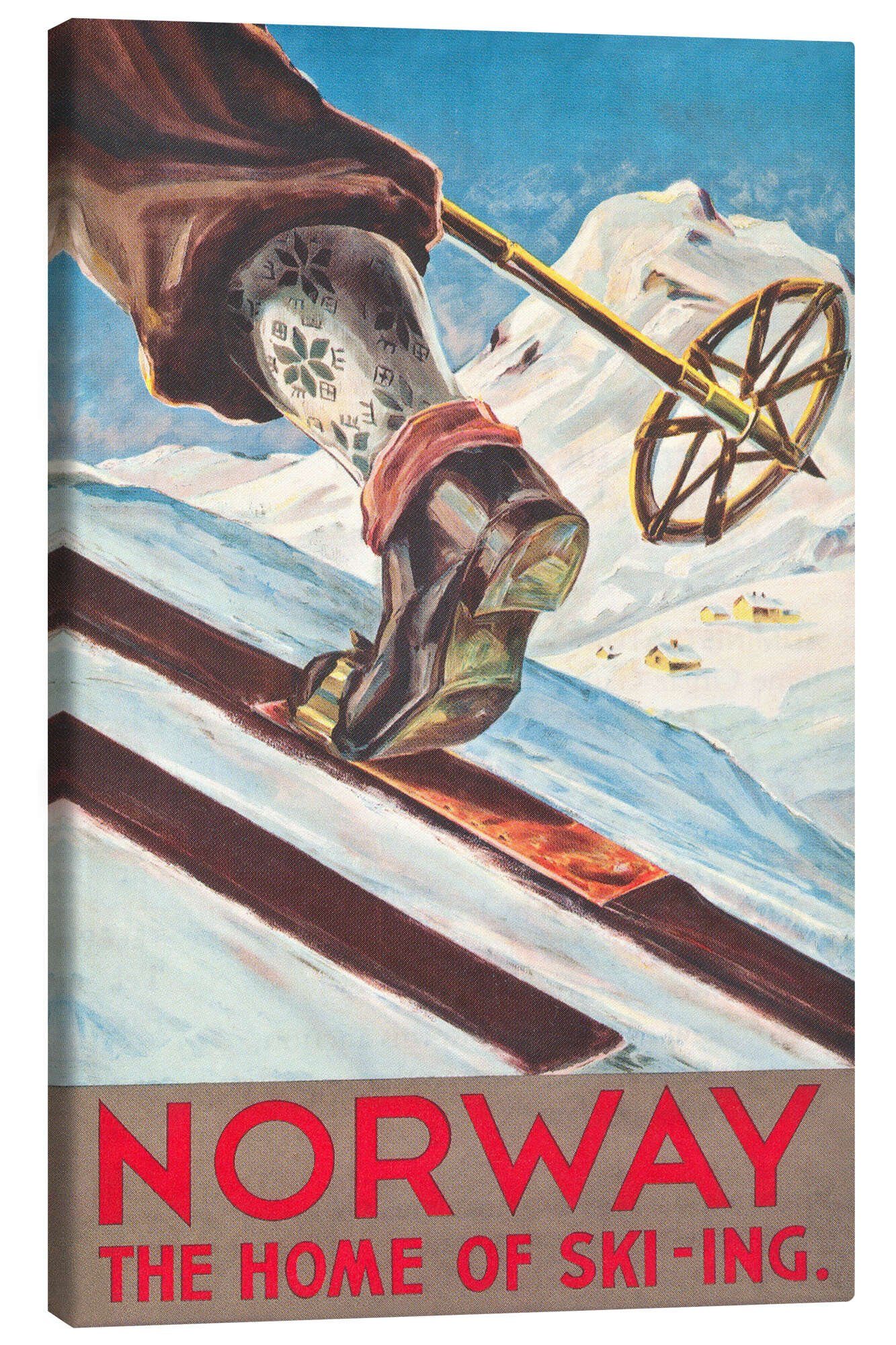Leinwandbild Vintage Ski Collection