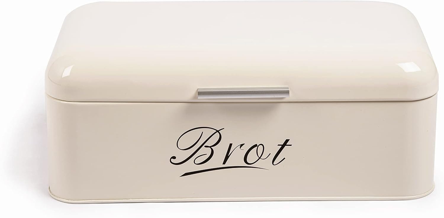 Zedelmaier Brotkasten Brotkasten aus Metall,Brot Lange Aufbewahren,Retro Brot Box mit Deckel, (1-tlg., MBH001&2), Stapelbar Brotaufbewahrungsbox