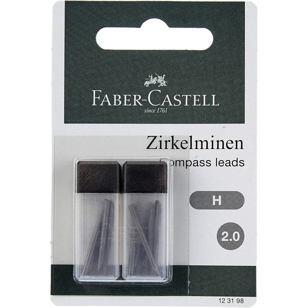 Faber-Castell Ersatzmine 12 123121 Zirkelminen H 2,0 mm