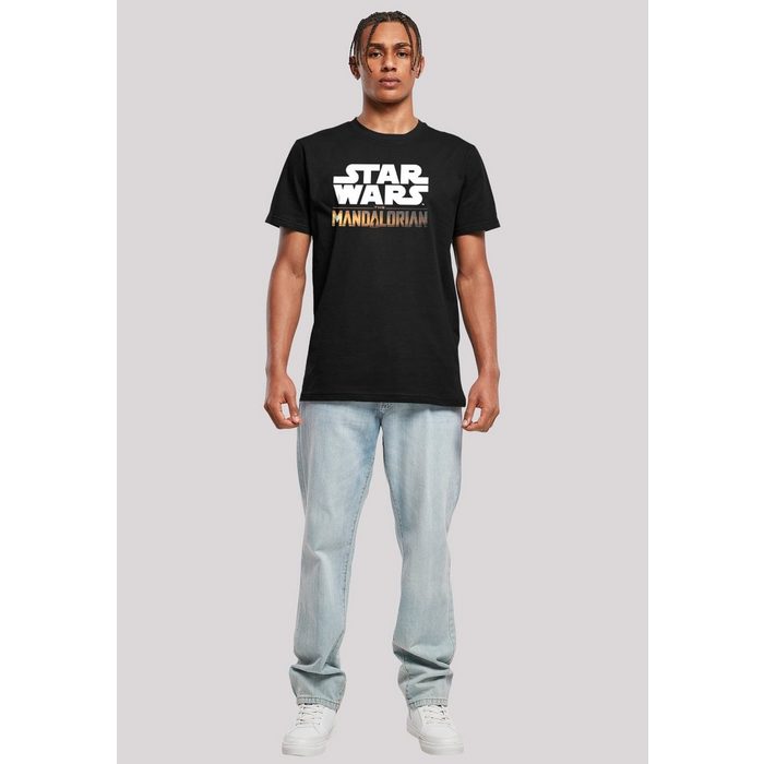 F4NT4STIC T-Shirt Star Wars The Mandalorian Logo Herren Premium Merch Regular-Fit Basic Bedruckt