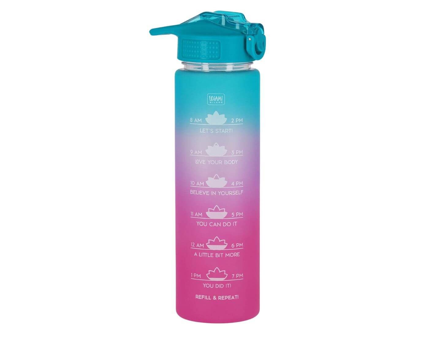 Legami Trinkflasche Motivierende Trinkflasche - Love Yourself - Sunrise Vibes