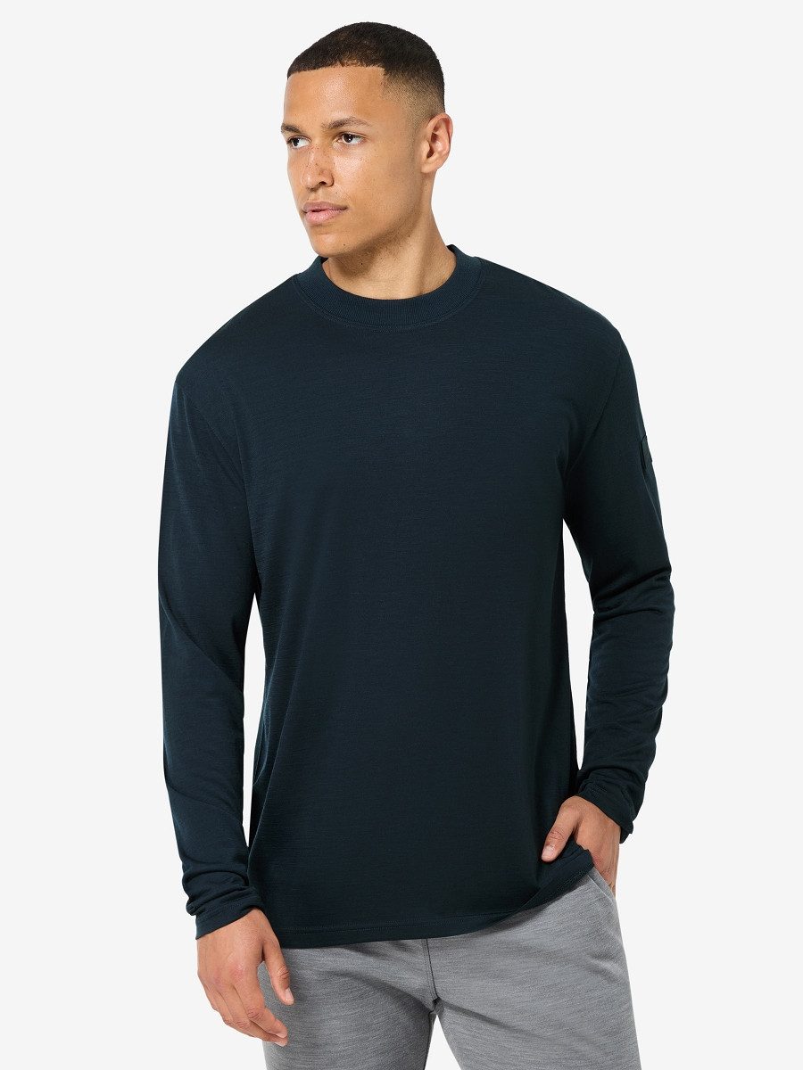 SUPER.NATURAL Langarmshirt für Herren, nachhaltig, Merino modern, atmungsaktiv