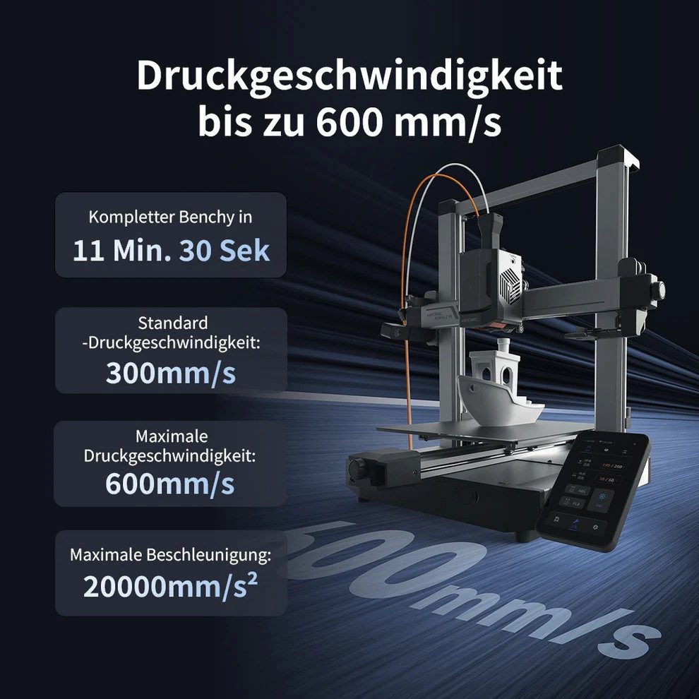 ANYCUBIC 3D-Drucker Anycubic Kobra 3 V2 3D-Drucker, Schnelle und einfache Inbetriebnahme (Plug & Play)