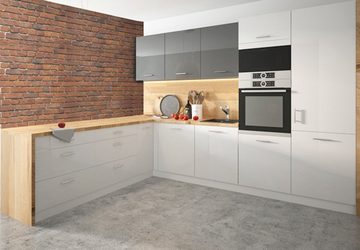 Feldmann-Wohnen Fächerschrank ESSEN TREND (1-St) 15cm Weiß mit 3 offenen Fächern