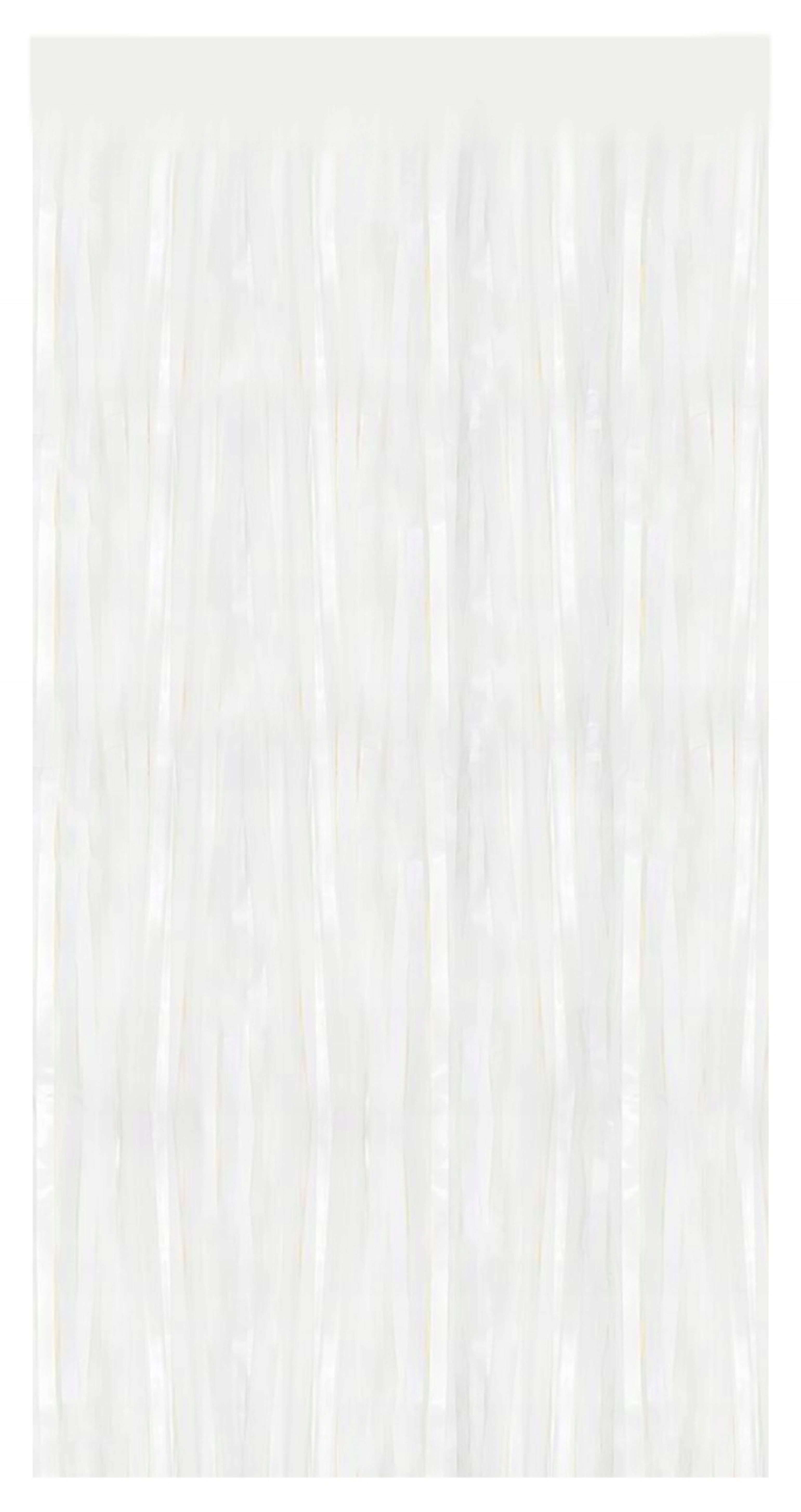 PartyPal Vorhangstange Weiße Partydekoration – Lametta Vorhang 100 x 250 cm