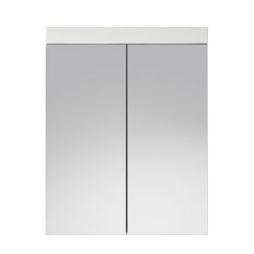 Lomadox Spiegelschrank ALTENA-19 inkl. Beleuchtung in Weiß Hochglanz, B/H/T: ca. 60/77/17 cm