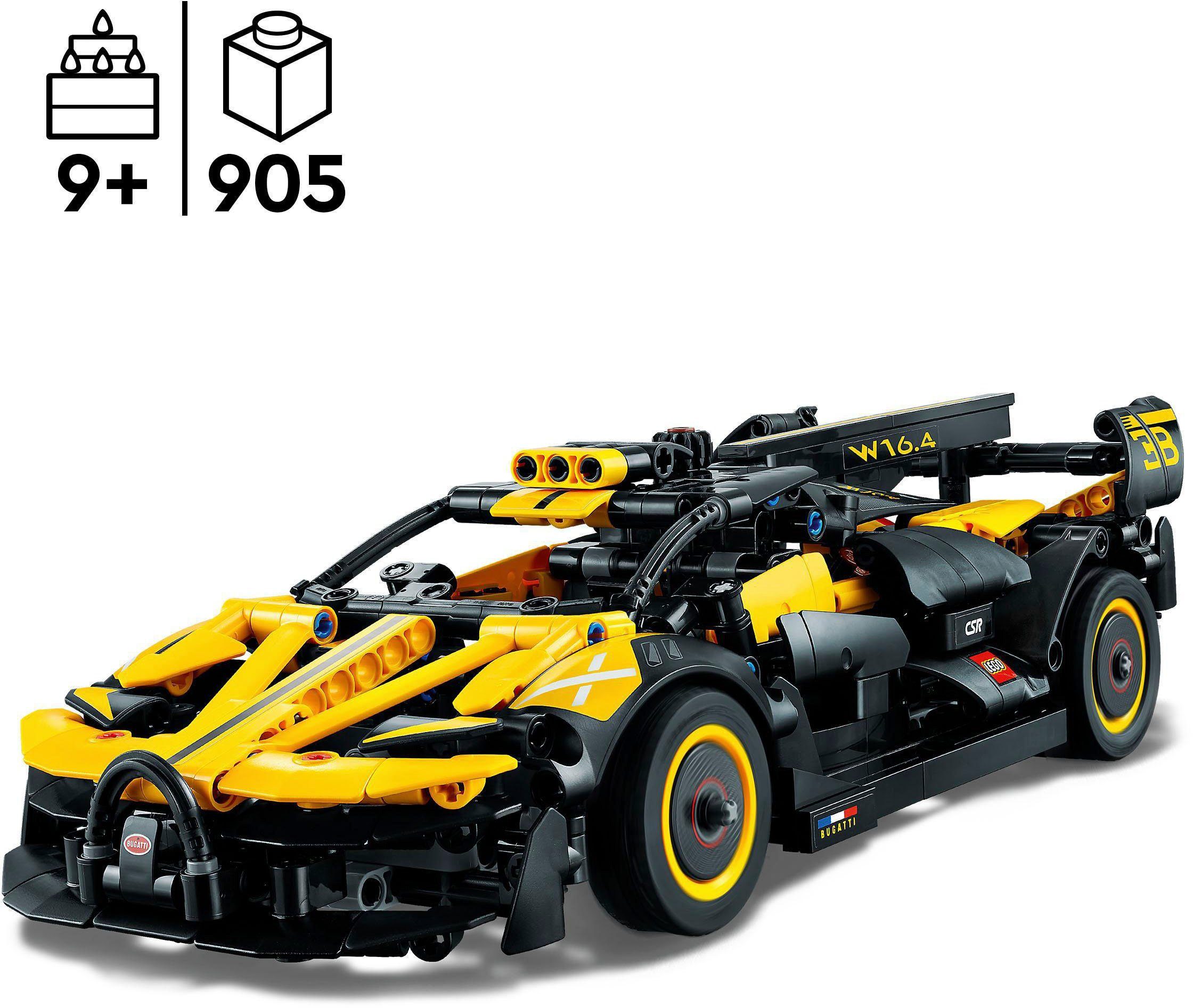 LEGO® Bugatti-Bolide (42151), LEGO® Technic Konstruktionsspielsteine, (905 St), Made in Europe