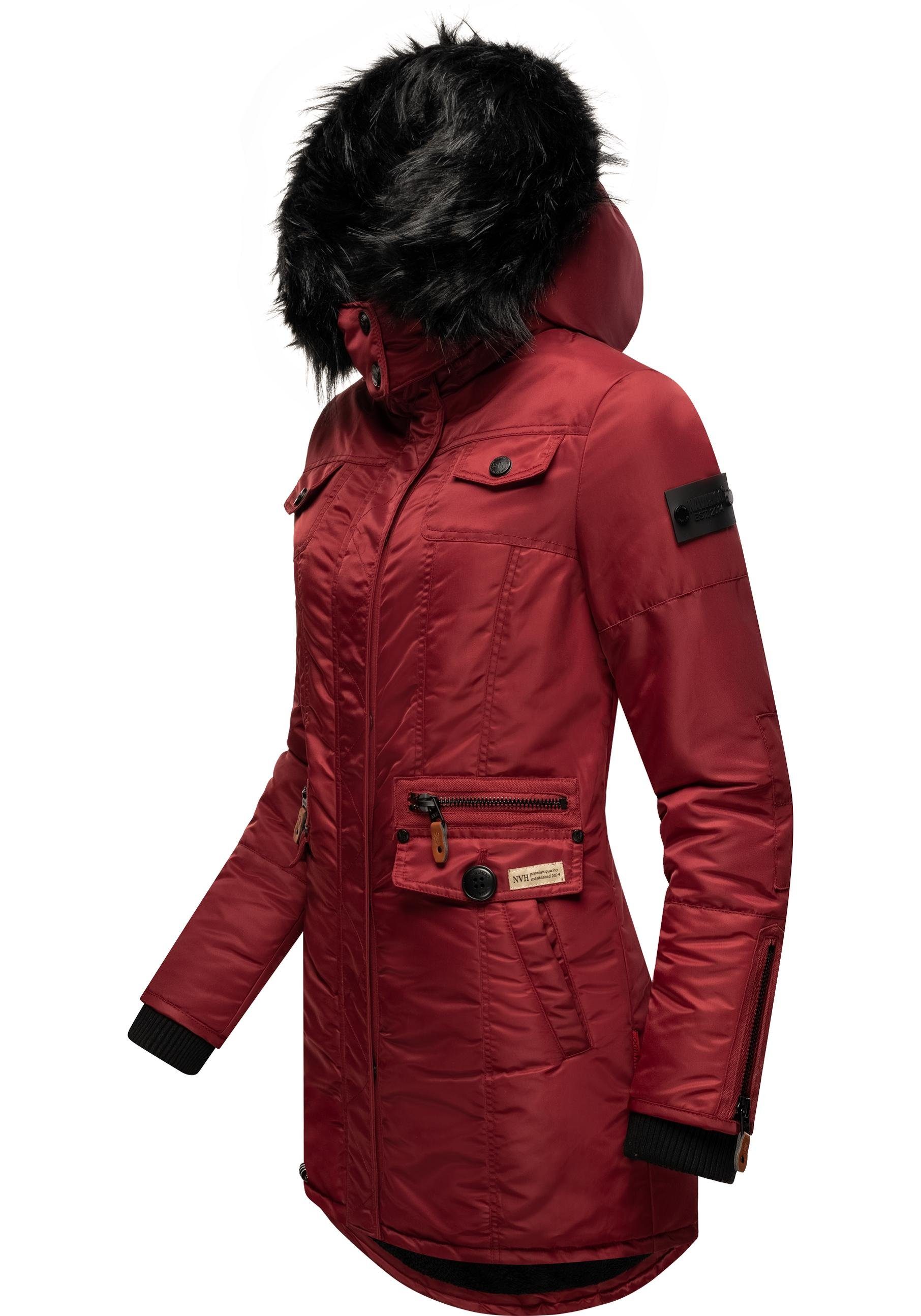 Navahoo Steppmantel Schätzchen warmer Winterparka mit Kunstfellkapuze günstig online kaufen