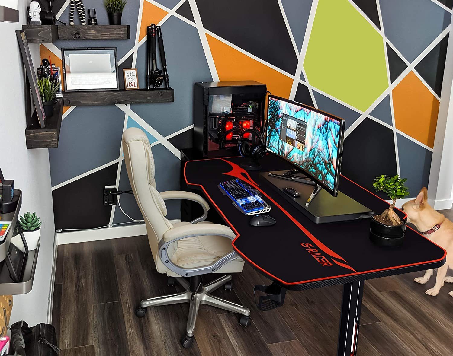 HOMALL Gamingtisch 140 cm Computer Schreibtisch günstig online kaufen