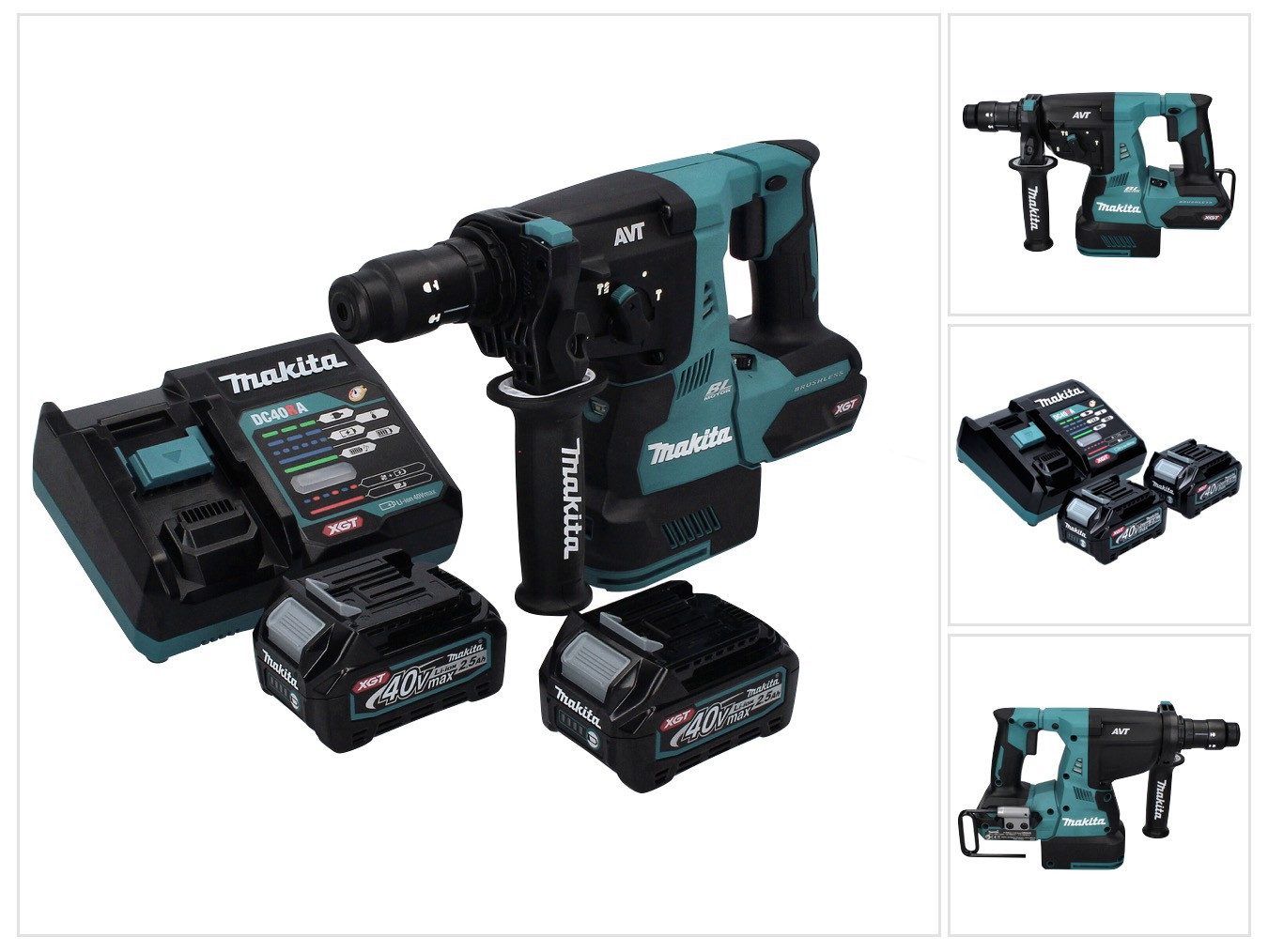 Makita Akku-Kombibohrhammer HR 004 GD2 Akku Kombihammer 40 V max. 2,8 J SDS plus XGT Brushless +