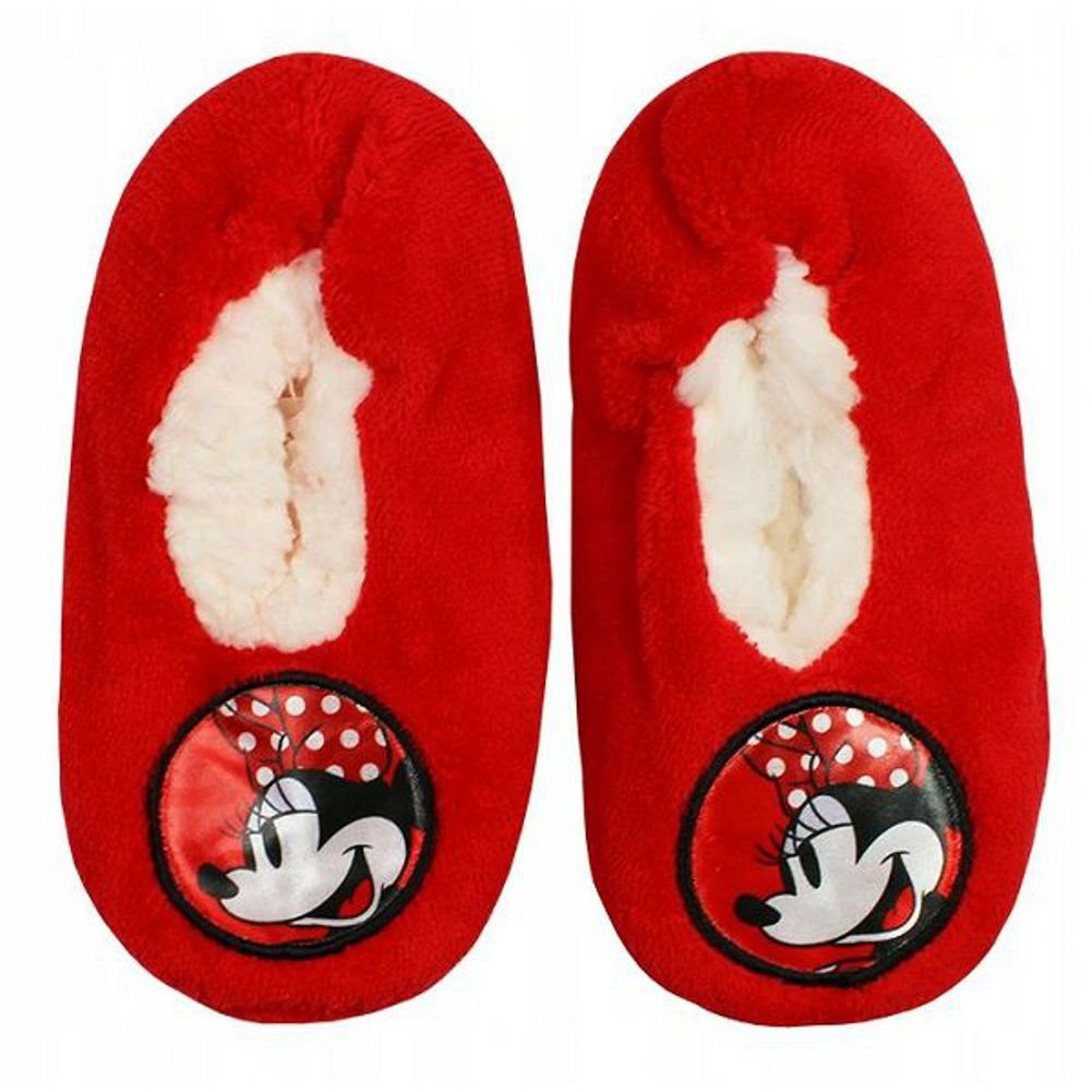 Disney Minnie Mouse Mädchen Hausschuhe Puschen warm + weich Gr.25/26 27/28 29/30 31/32 Plüsch Hausschuhe